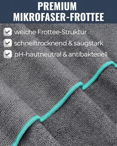 Thumbnail 4 de PEAQUE Fitness-Handtuch aus Mikrofaser, 120 × 50 cm, mit Umschlag