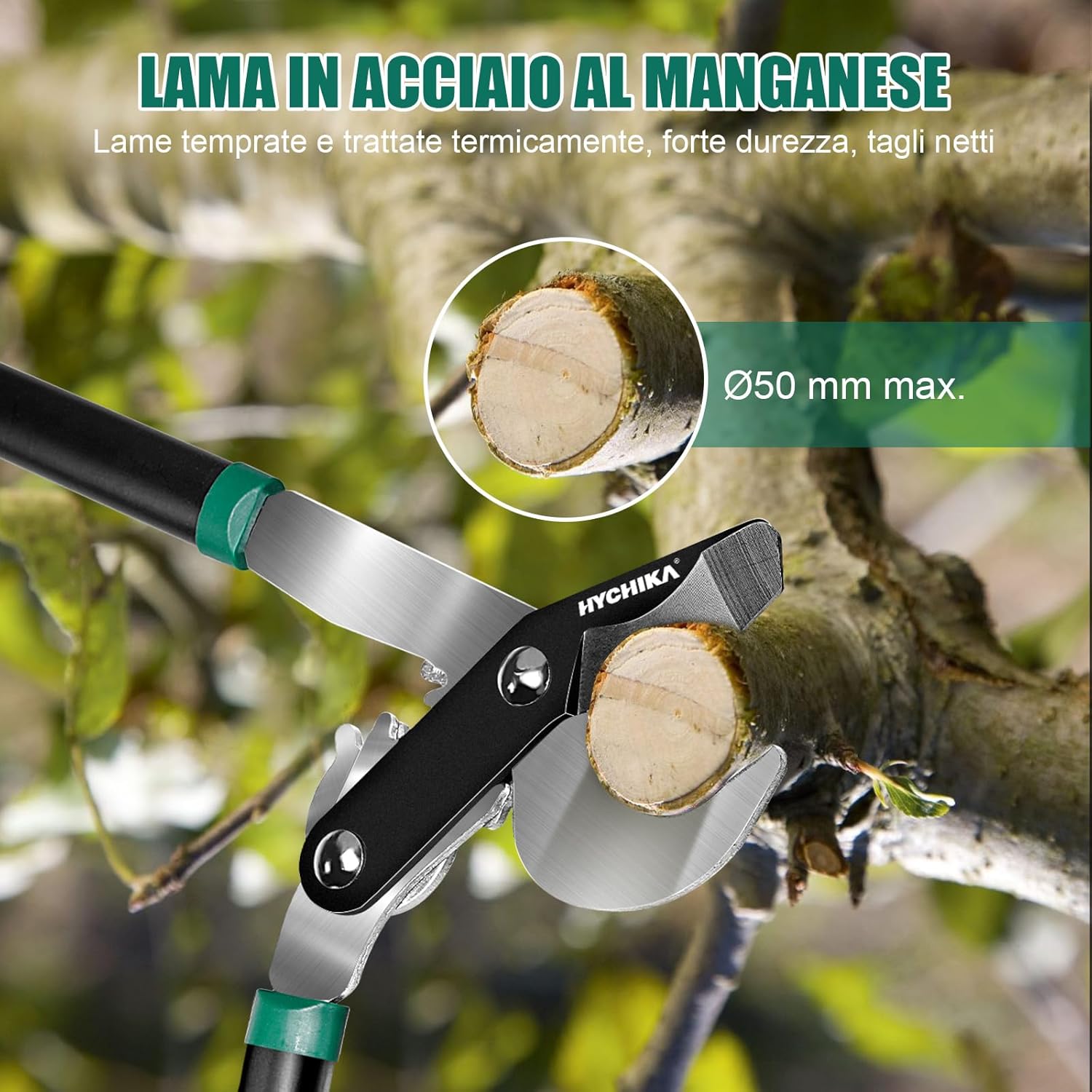 Thumbnail 1 de HYCHIKA Troncarami a cesoia bypass da potatura 74 cm: taglia rami fino a Ø 50 mm