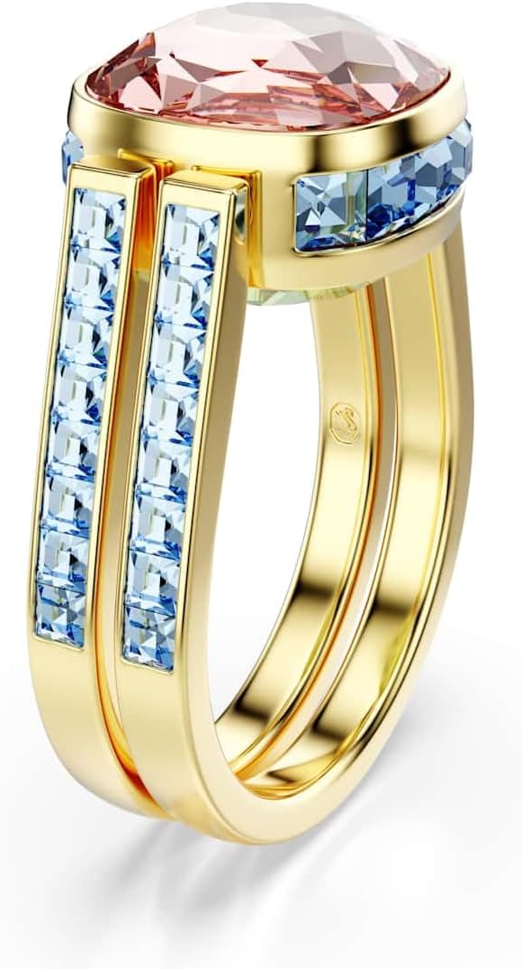 Detalle 2 de Swarovski Chroma Ring Kissenform 55 Grün Rosa Blau