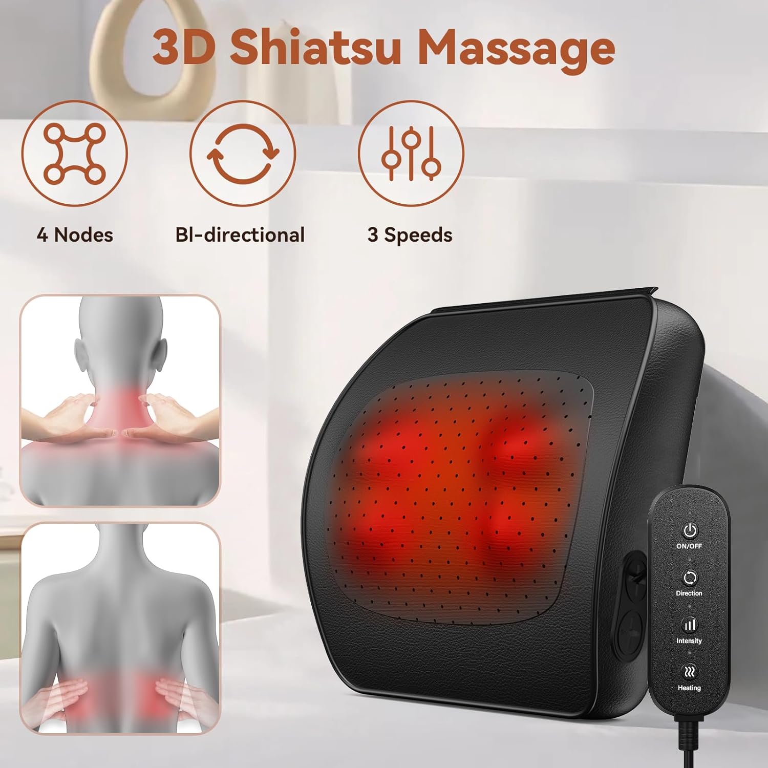 Detalle de WERTYI Neck and Back Massager with Heat