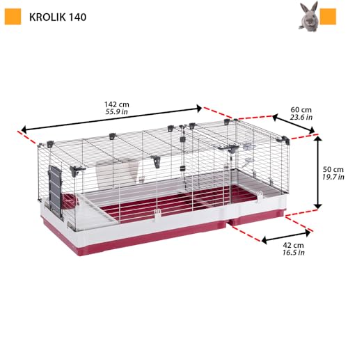 Detalle 2 de Ferplast KROLIK 140 jaula para conejos 142 × 60 × 50 cm 🐇