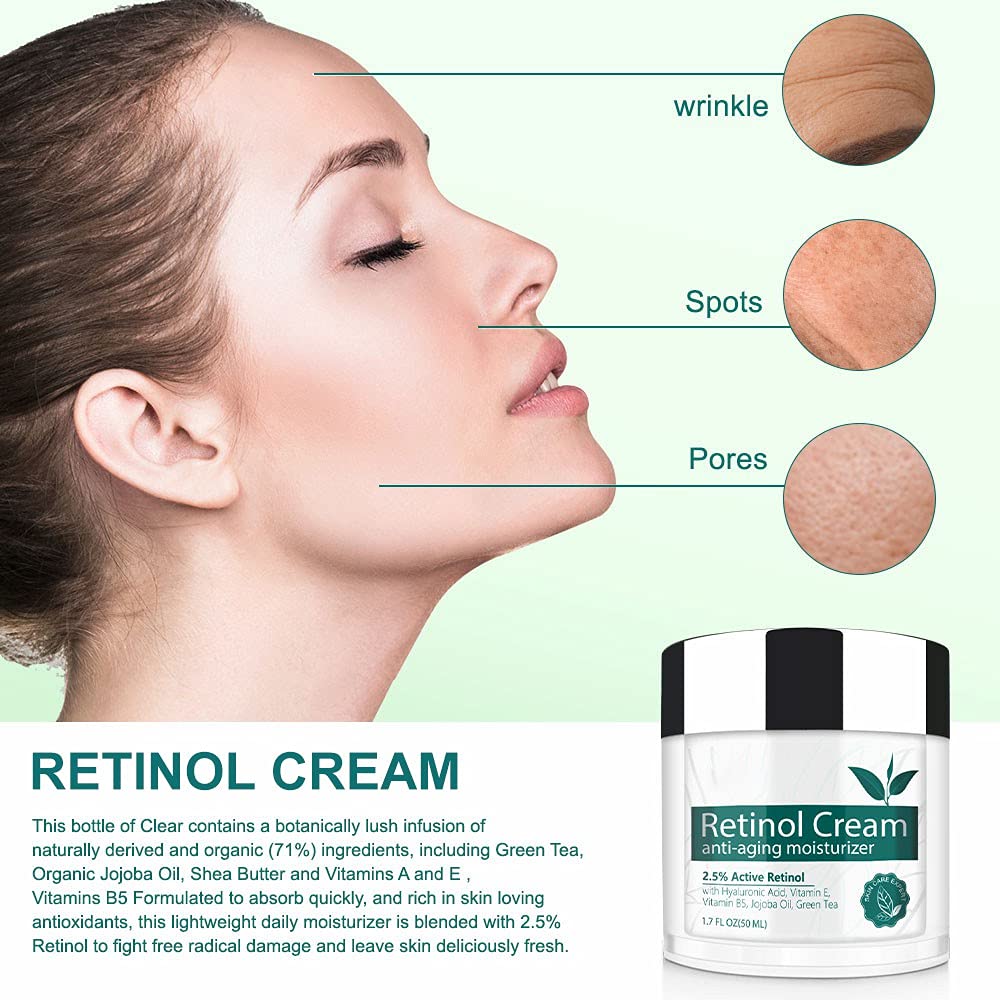 Detalle de IFUDOIT Retinol Gesichtscreme 2,5% Feuchtigkeit