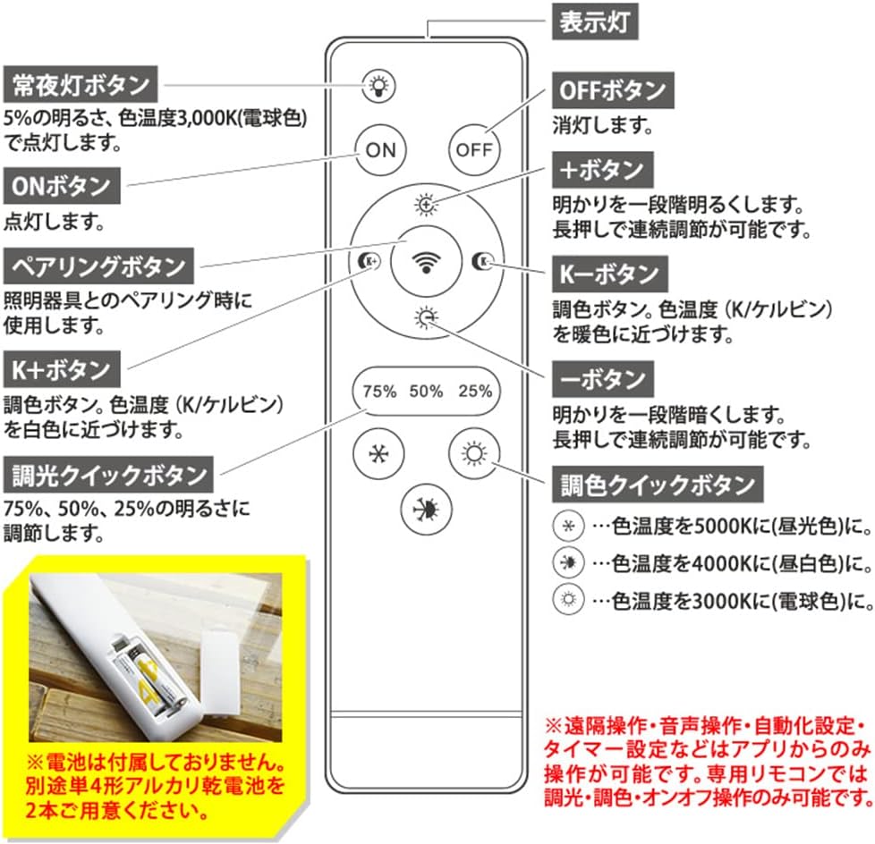 Thumbnail 3 de エジソンスマート RST-RCWH 専用リモコン｜RST-照明対応・調光調色・ホワイト