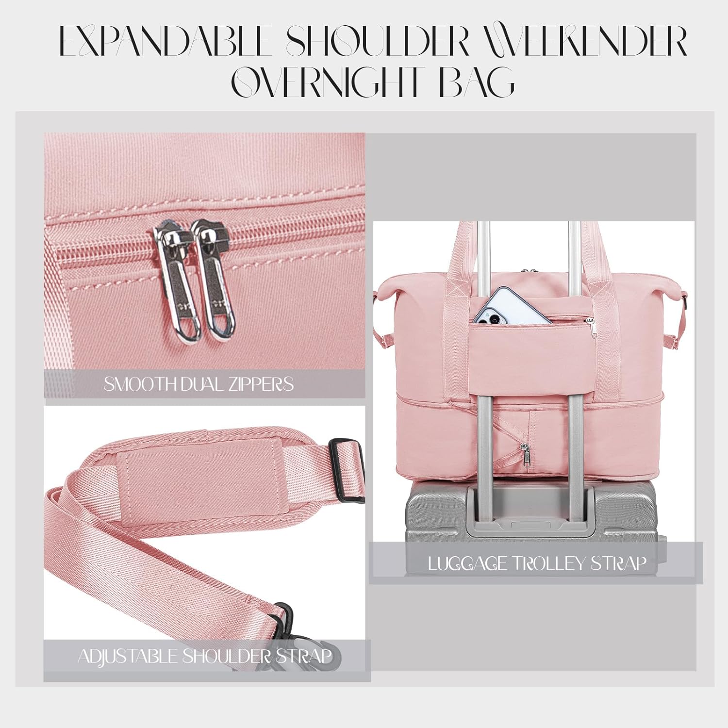 Thumbnail 5 de Hayayu Convertible Cabin Bag for Ryanair & Easyjet – Expandable Underseat/Hand Luggage Holdall