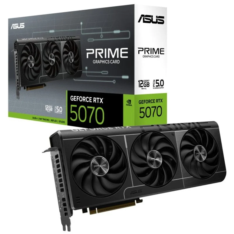 Detalle de ASUS PRIME GeForce RTX 5070 12GB GDDR7 Reflex 2 RTX AI DLSS4