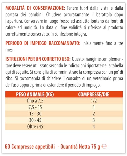 Detalle 1 de Active Pet Articolazioni by F & F: integratore per cani e gatti, 60 compresse