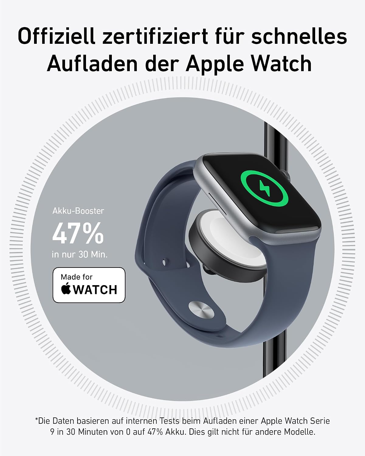 Detalle de Anker MagGo 3-in-1 Kabellose Ladestation – 15W Schnelles Laden für iPhone, AirPods und Apple Watch
