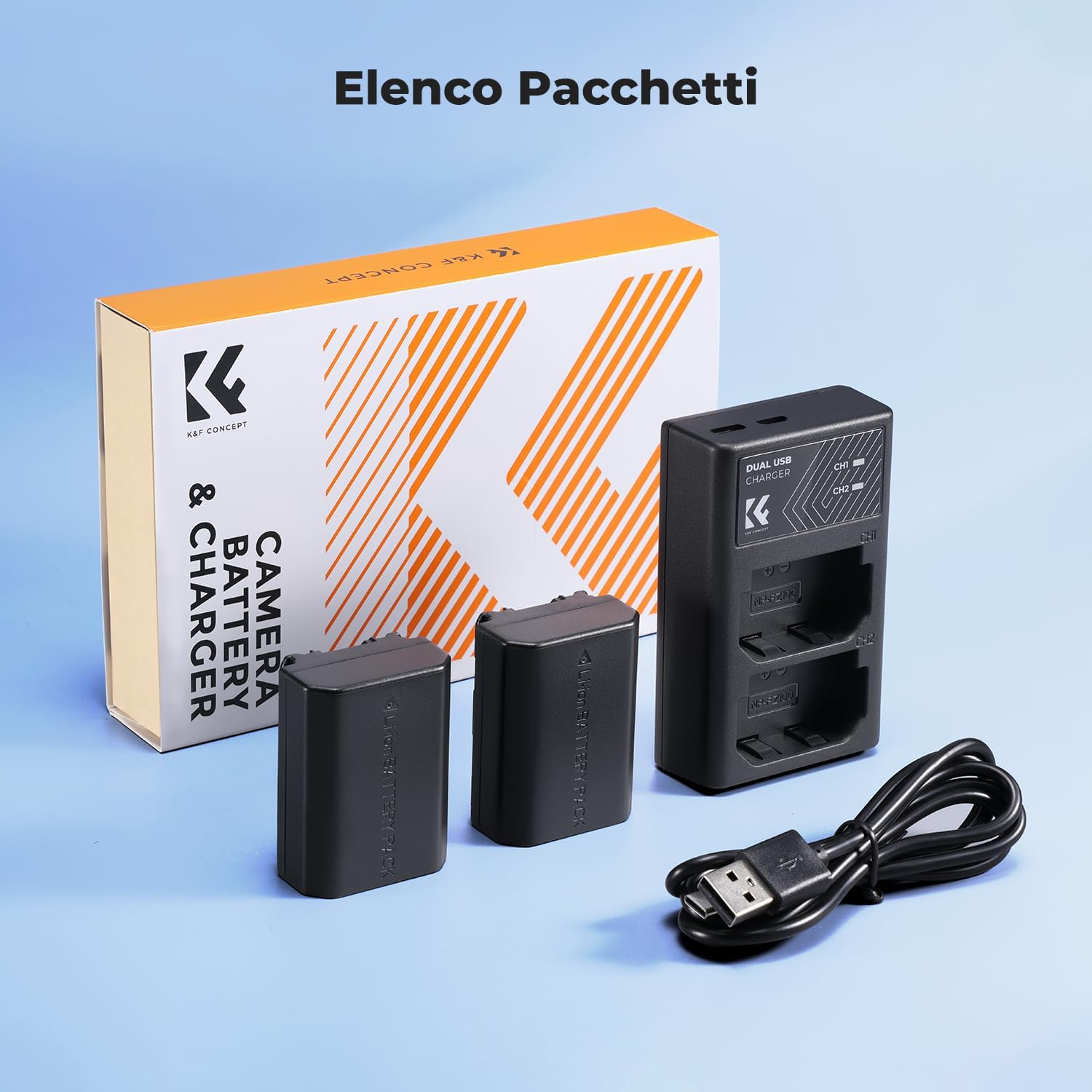Thumbnail 6 de K&F CONCEPT NP-FZ100 Batteria con doppio caricatore USB