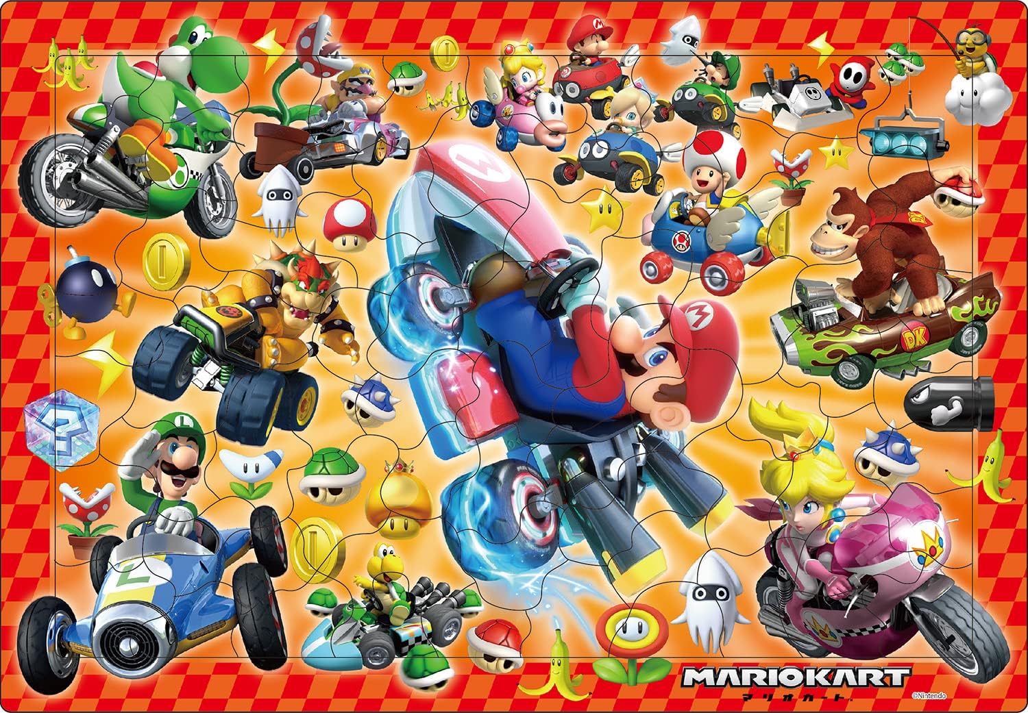 Detalle de エポック社 24-196 アポロのステップパノラマパズル マリオカート 3段階・台紙付き