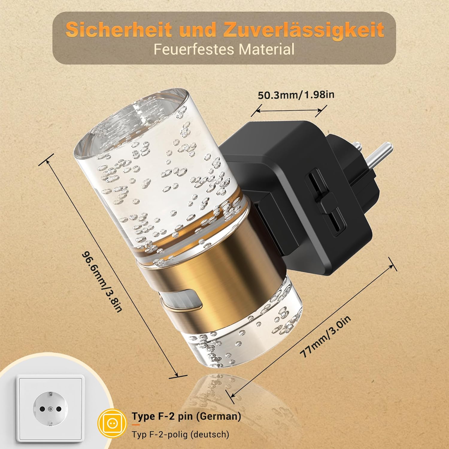 Thumbnail 5 de JandCase Nachtlicht Steckdose mit Bewegungsmelder – 3 Modi, 0–100 lm, 3000K