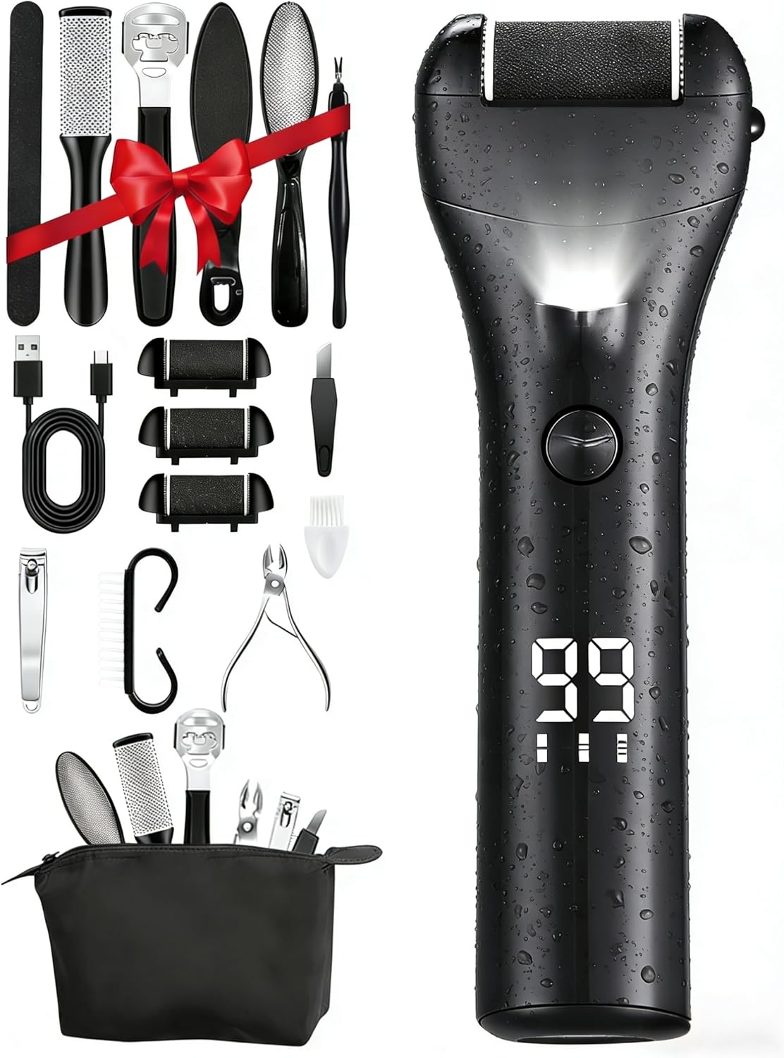Detalle de Electric Foot File 16-in-1 Rechargeable Foot Care Kit 🦶