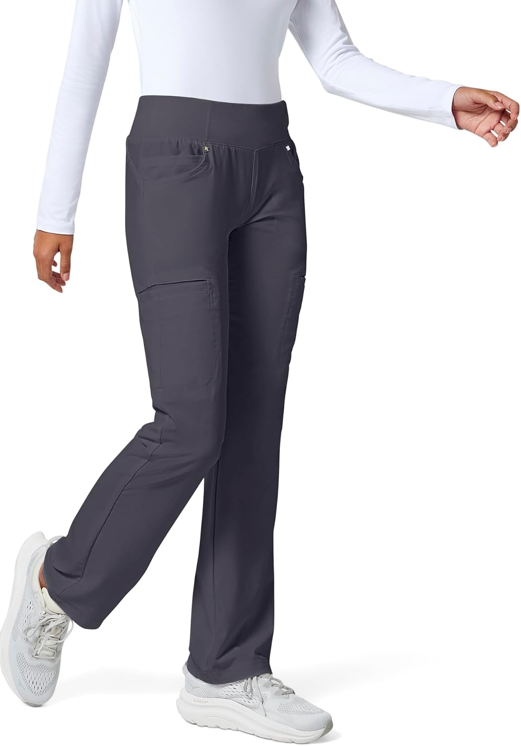 Detalle 2 de Cherokee Iflex Women's Straight-Leg Scrub Pants, 6 Pockets, 360° Stretch