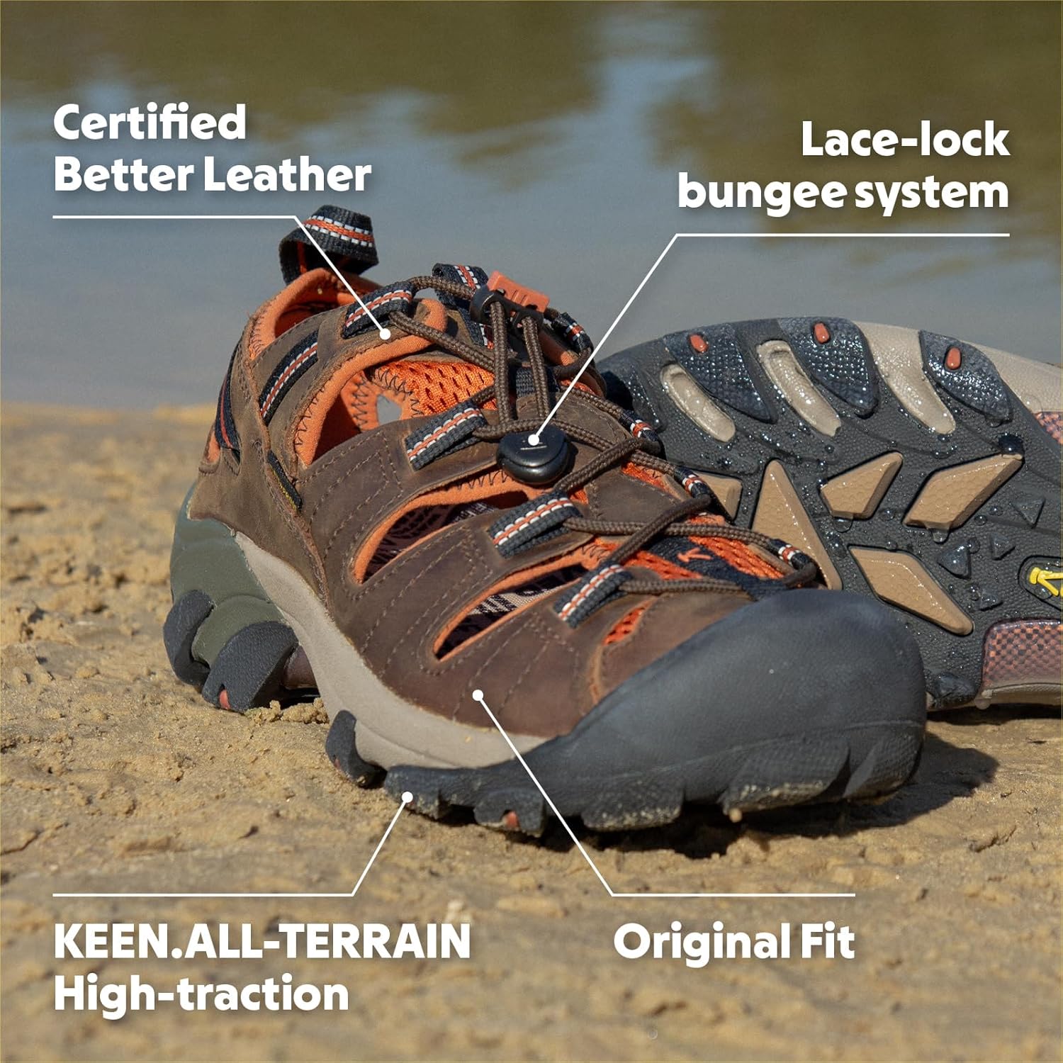 Detalle 2 de KEEN Herren Arroyo II Sandale SchwarzOlive/Bombay Braun – Allround-Outdoorschuh
