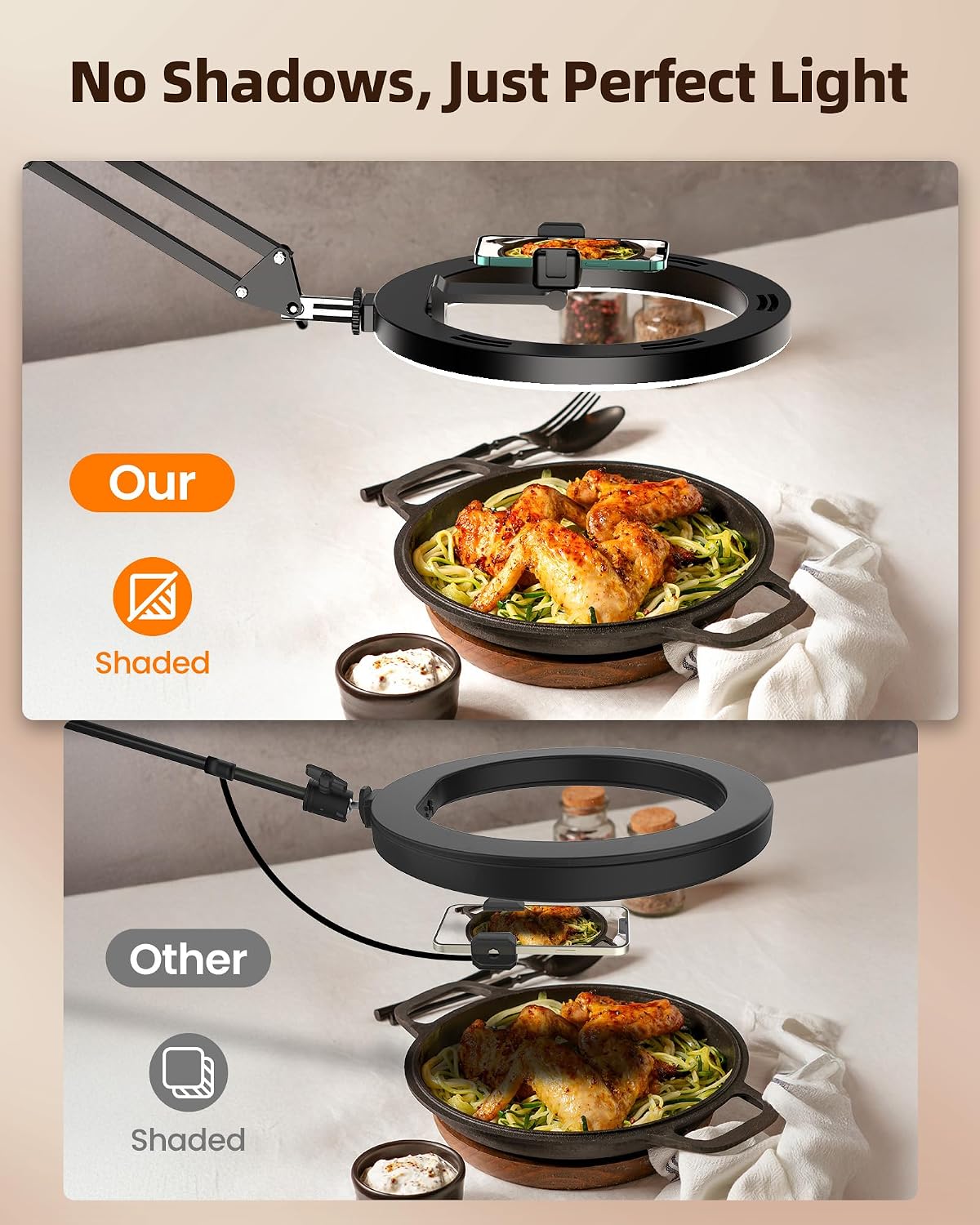 Thumbnail 6 de LUXSURE Overhead Stativ mit Ringlicht