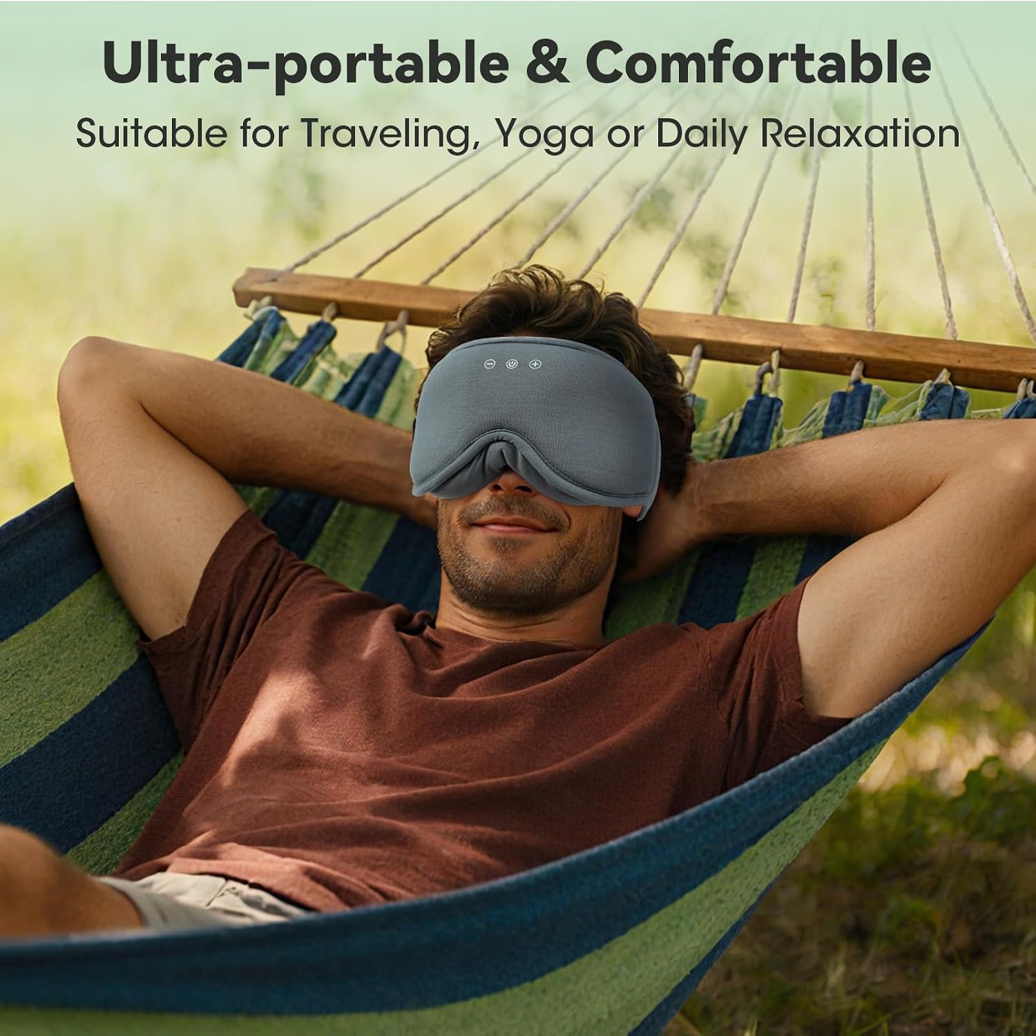 Thumbnail 6 de BeMyLady 3D Bamboo Cotton Sleep Mask with Bluetooth 5.4 Headphones (Grey)