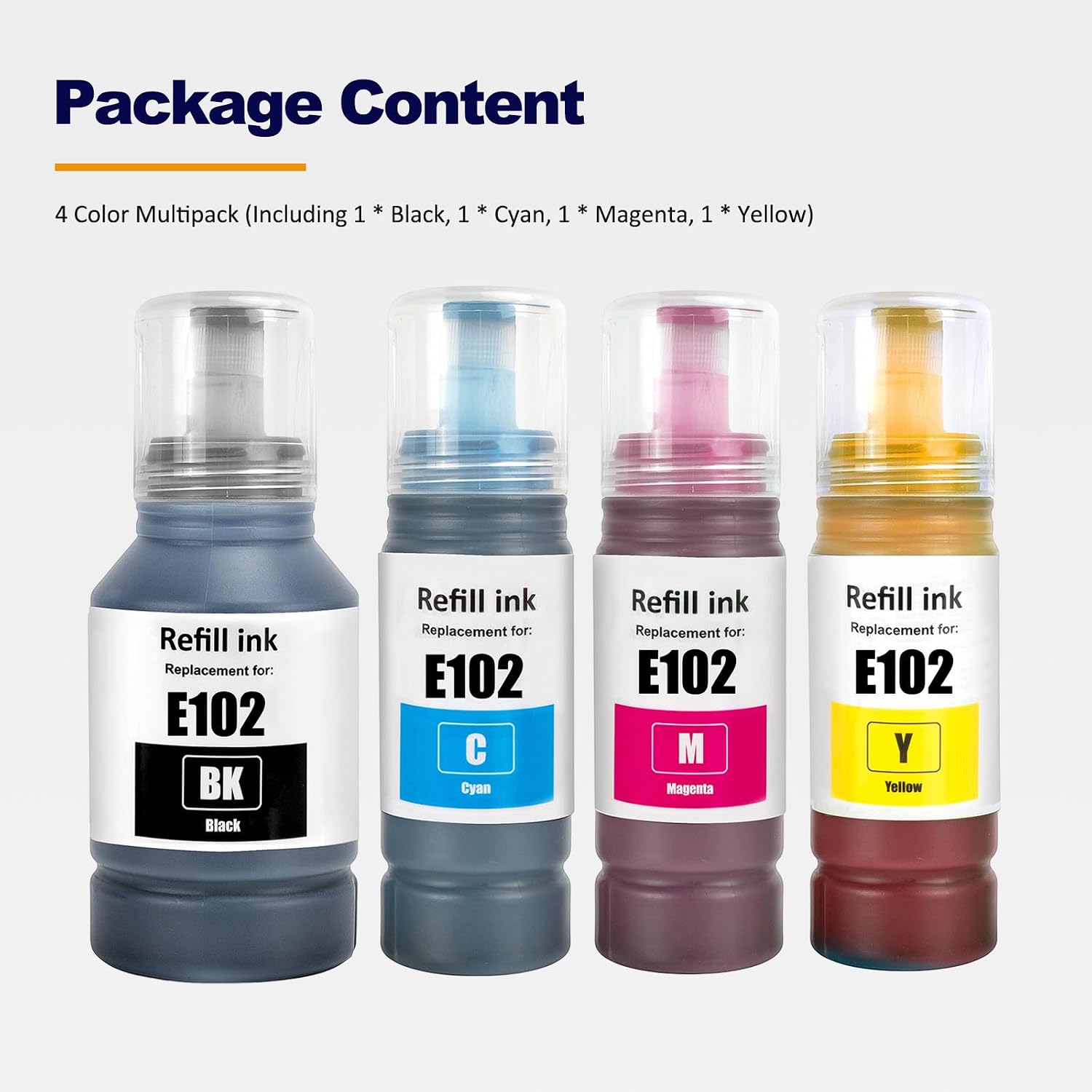 Detalle de LAIPENG 102 Multipack compatibile Epson: kit di inchiostro originale compatibile per Ecotank ET-2750/ET-2751/ET-2756 e altri