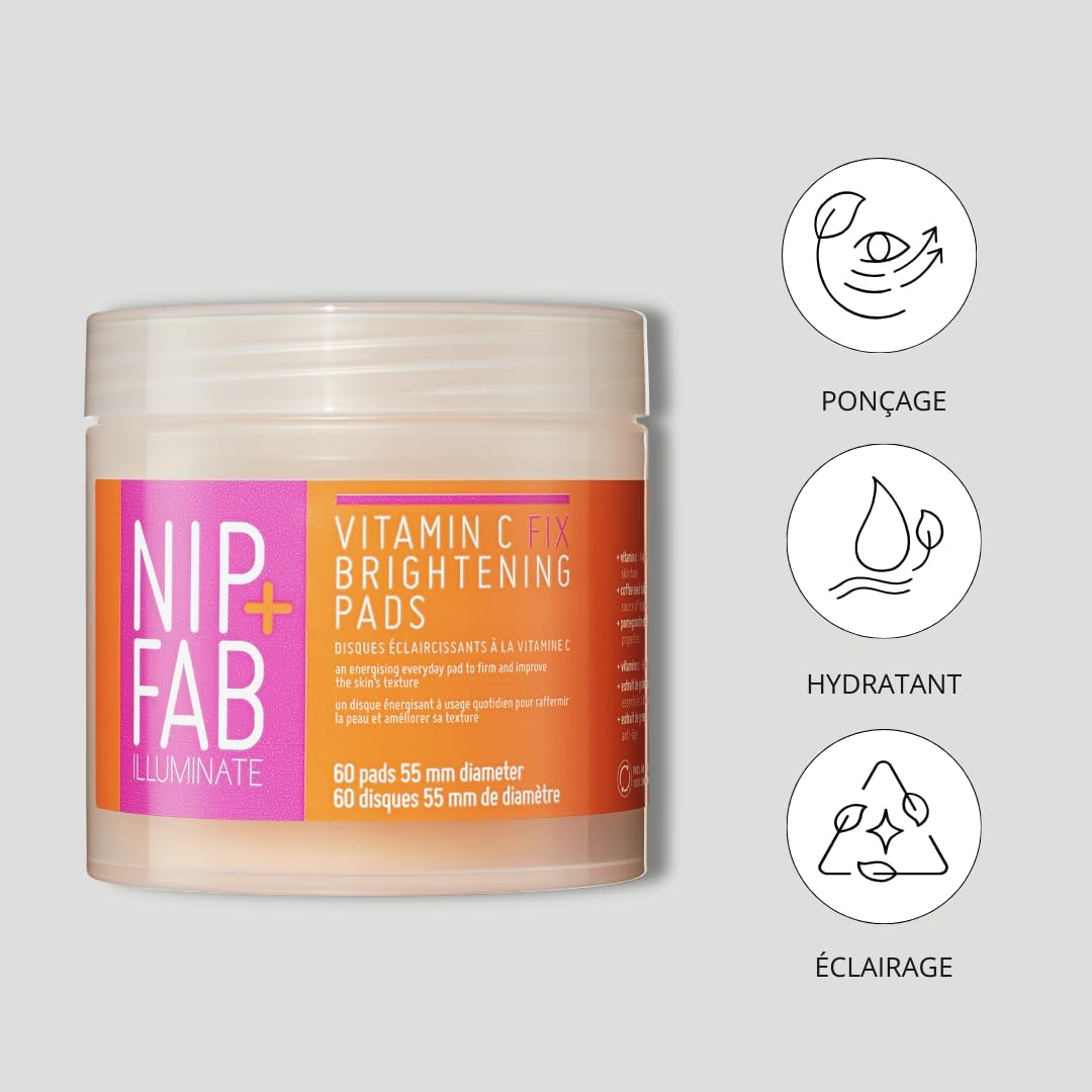 Thumbnail 3 de Nip+Fab Vitamin C Fix Brightening Pads (60 pièces) — tampons éclaircissants pour le visage à la vitamine C