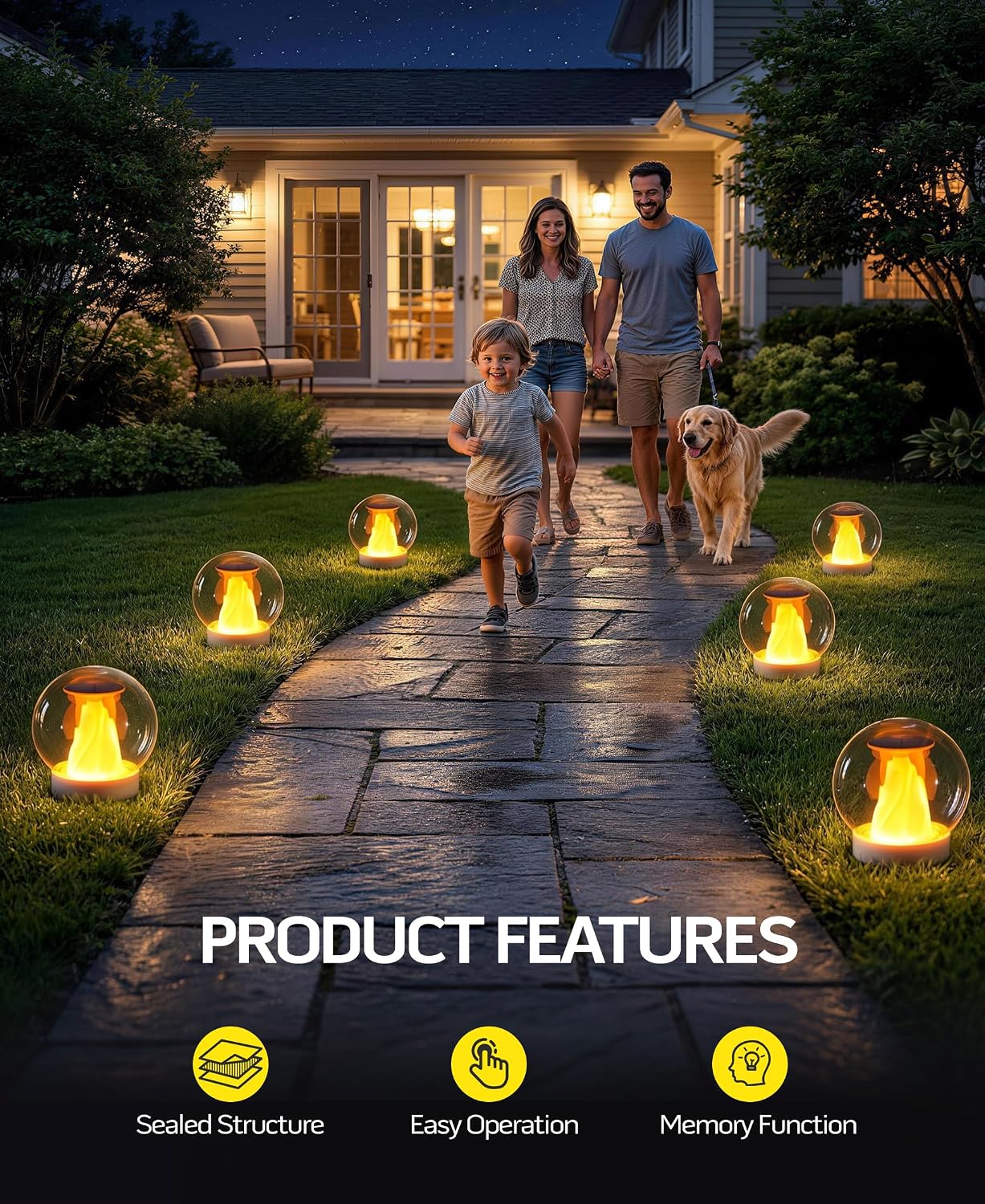 Thumbnail 5 de PoolLeader Lampe Solaire Flottante Piscine – Éclairage LED à Flammes, 2 pièces