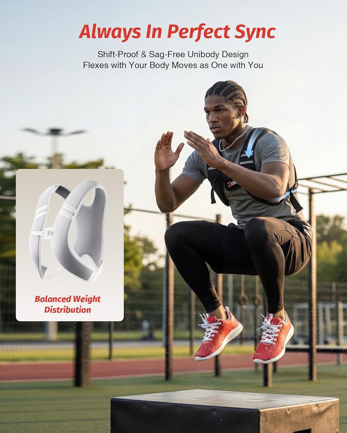 Thumbnail 6 de ZELUS Z-Fit Weighted Vest (Washable Soft Iron) for Women & Men, 5/10/15 lb with Reflective Strips