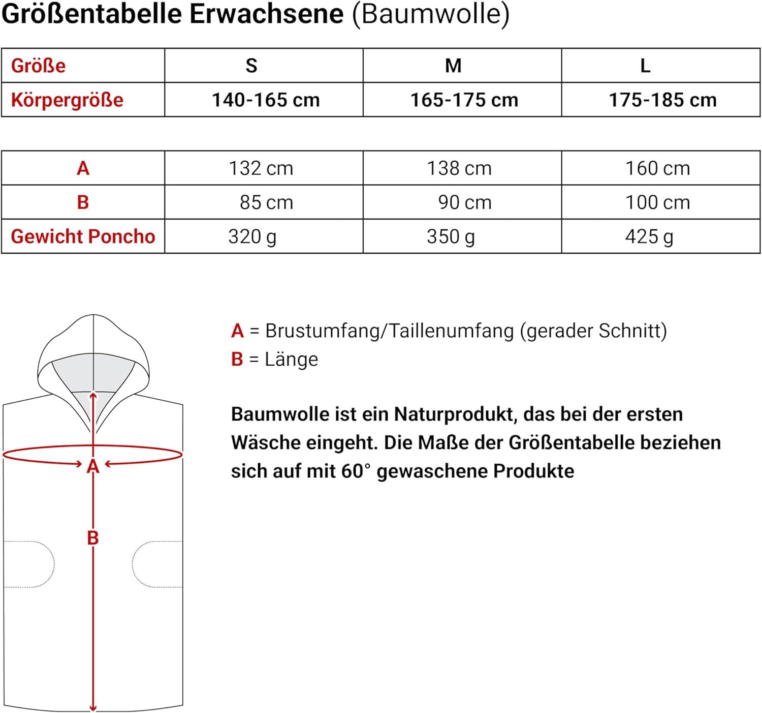 Thumbnail 3 de LeStoff Badeponcho – 100% Bio-Baumwolle, leicht, saugfähig und schnelltrocknend mit Kapuze (Fuchsia, Größe S)