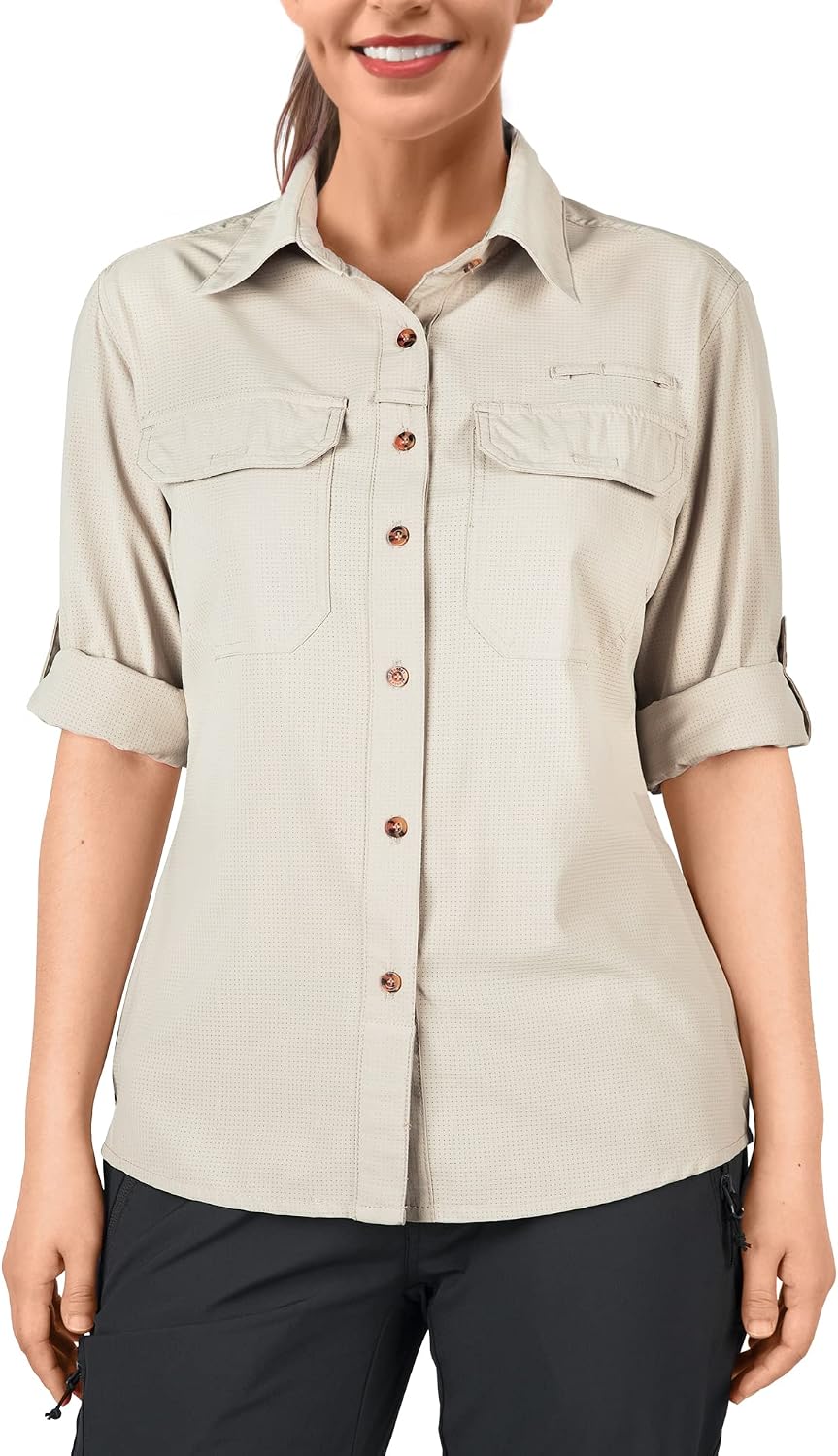 Detalle de 33,000ft Women's Long Sleeve Hiking Shirt with UPF50+ Sun Protection