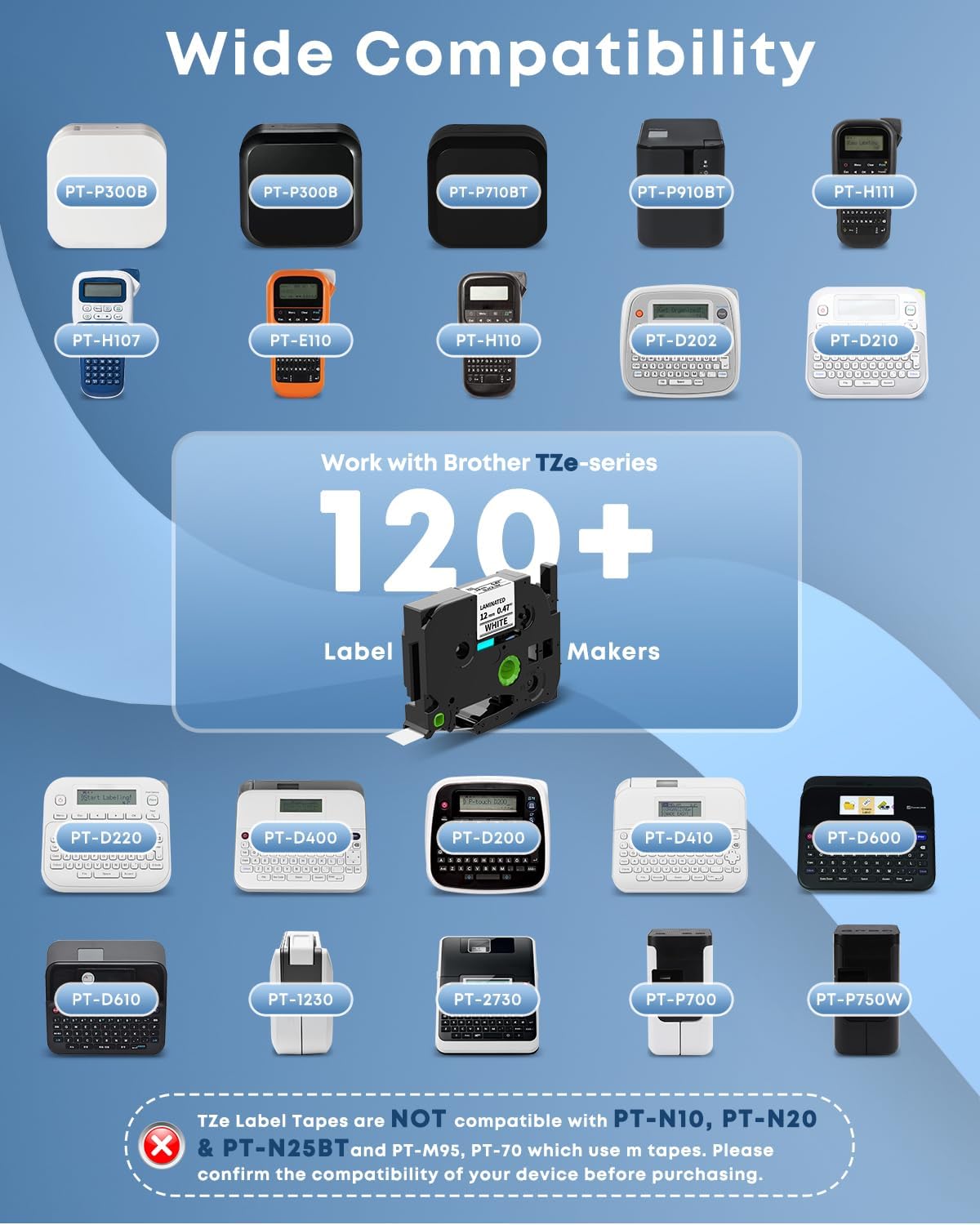Thumbnail 1 de COLORWING TZe-231 12mm label tape 🏷️
