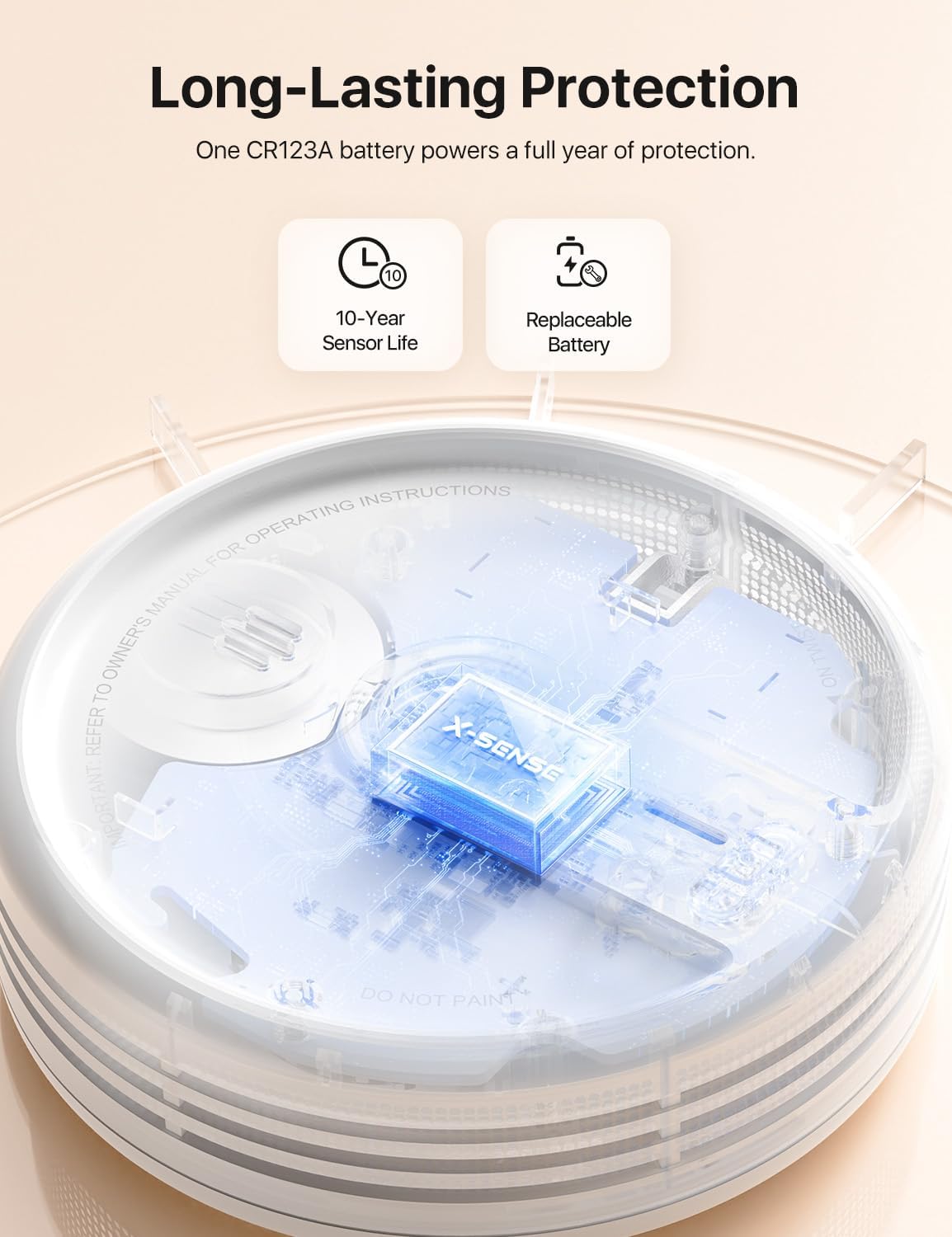 Thumbnail 5 de X-Sense XS0E-iR smart smoke alarm 10-year pack