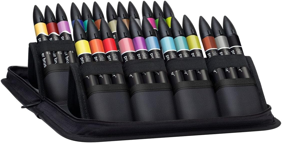 Detalle 2 de Winsor & Newton 0290037 Professioneller Layout Mixed Marker 24 Farben Set – Präzises Zeichnen, Design und Layouts