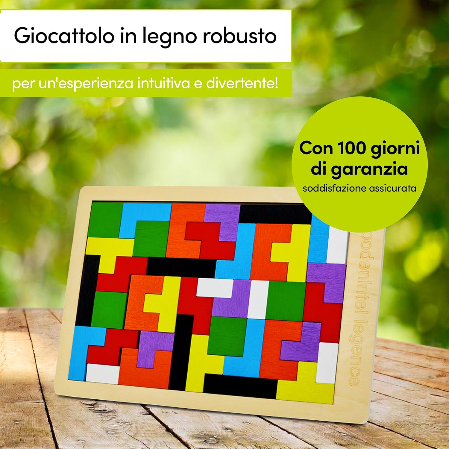 Detalle de CUBIDI® Tangram in legno di tiglio, puzzle 3D per pensiero logico e spazio dai 4 anni