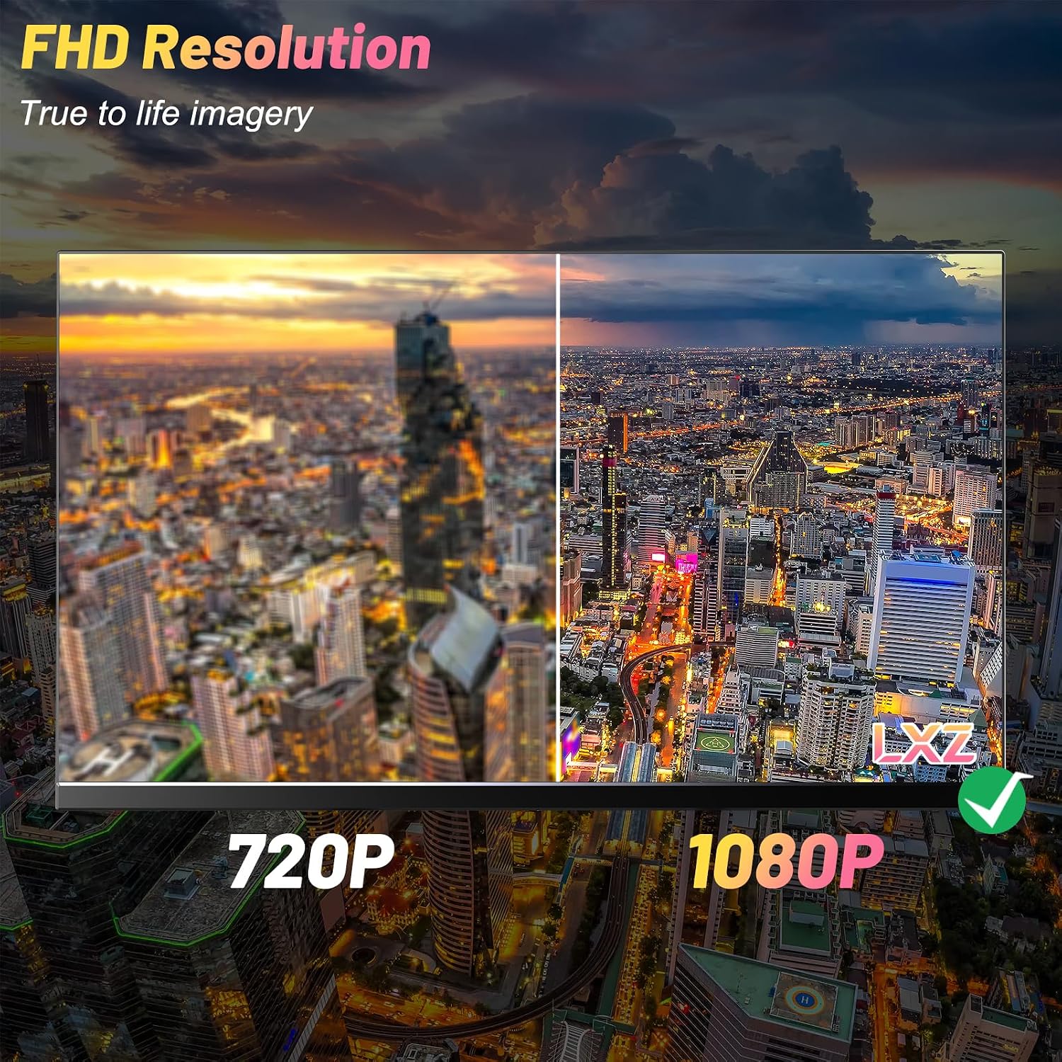 Detalle 2 de LXZ 24,5 Zoll Gaming Monitor – 200 Hz, IPS, FHD mit integrierten Lautsprechern und Eye Care