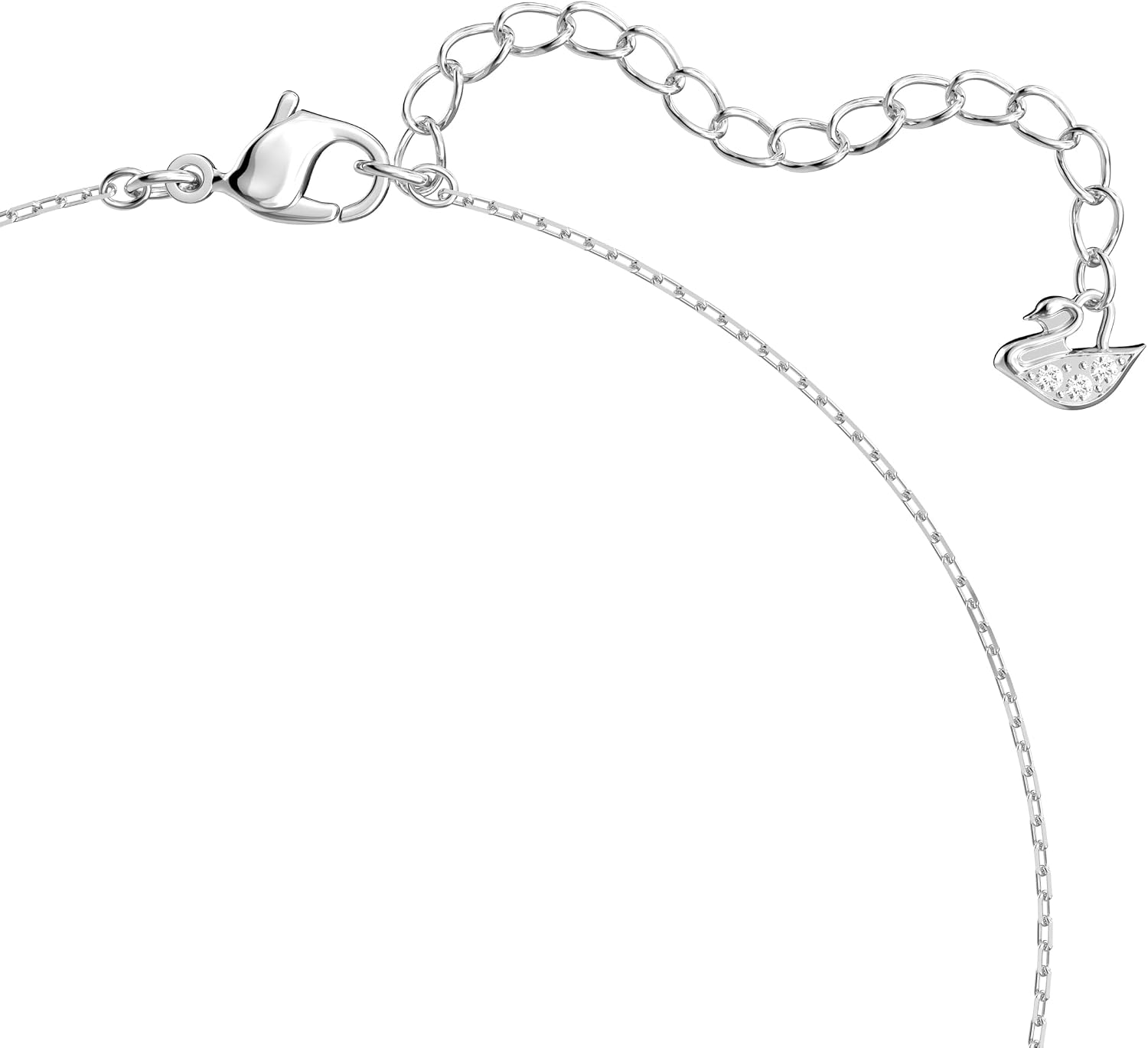 Detalle de Swarovski Stilla Collection Pendant: discreet sparkle in rhodium-plated elegance