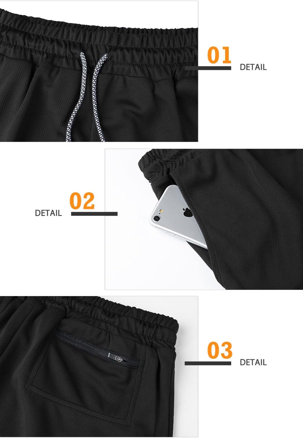 Thumbnail 4 de Superora Herren Laufshorts 2-in-1 mit Taschen – Sporthose für Training, Fitness und Outdoor-Läufe