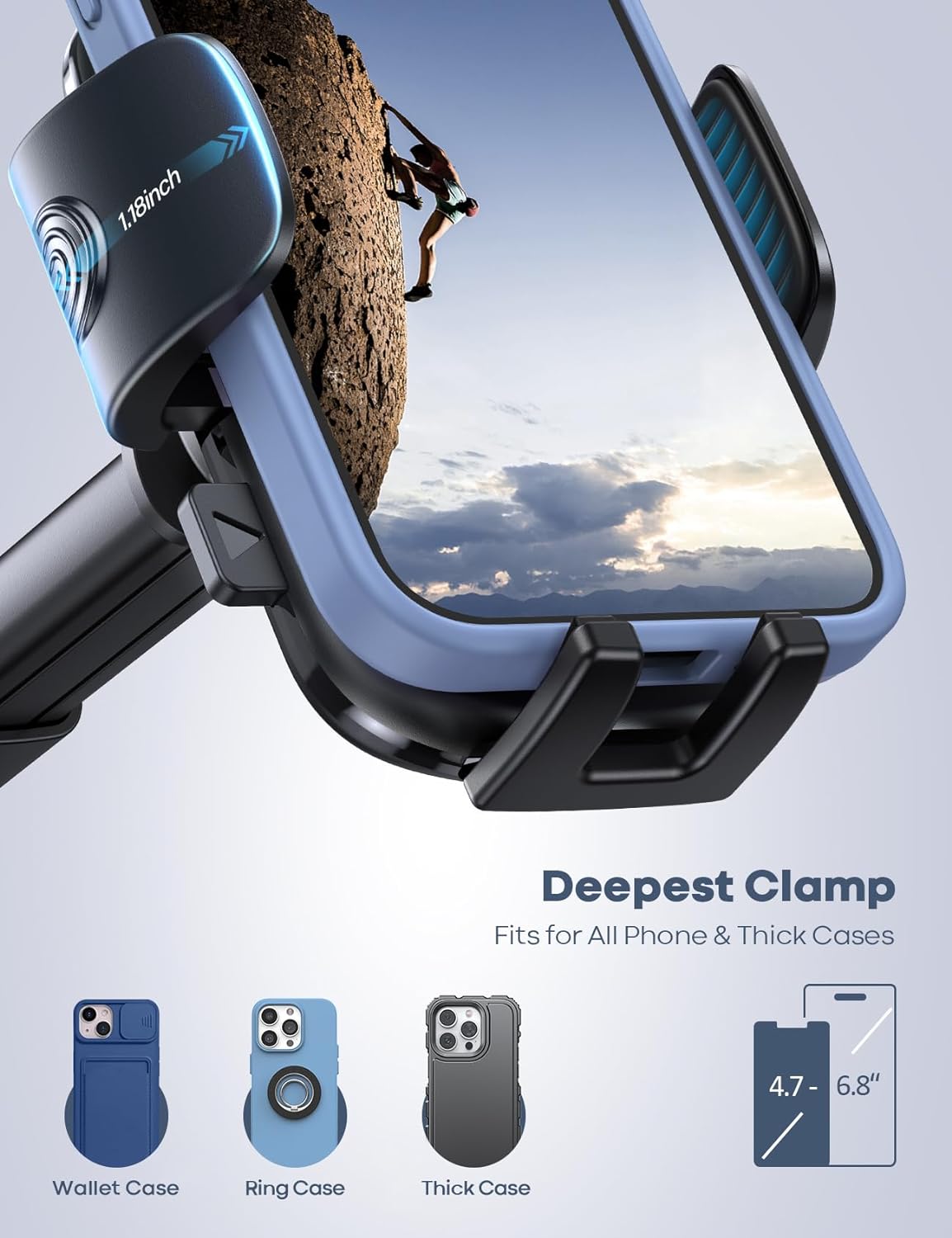 Detalle 2 de Lamicall Car Phone Mount 360° Rotation
