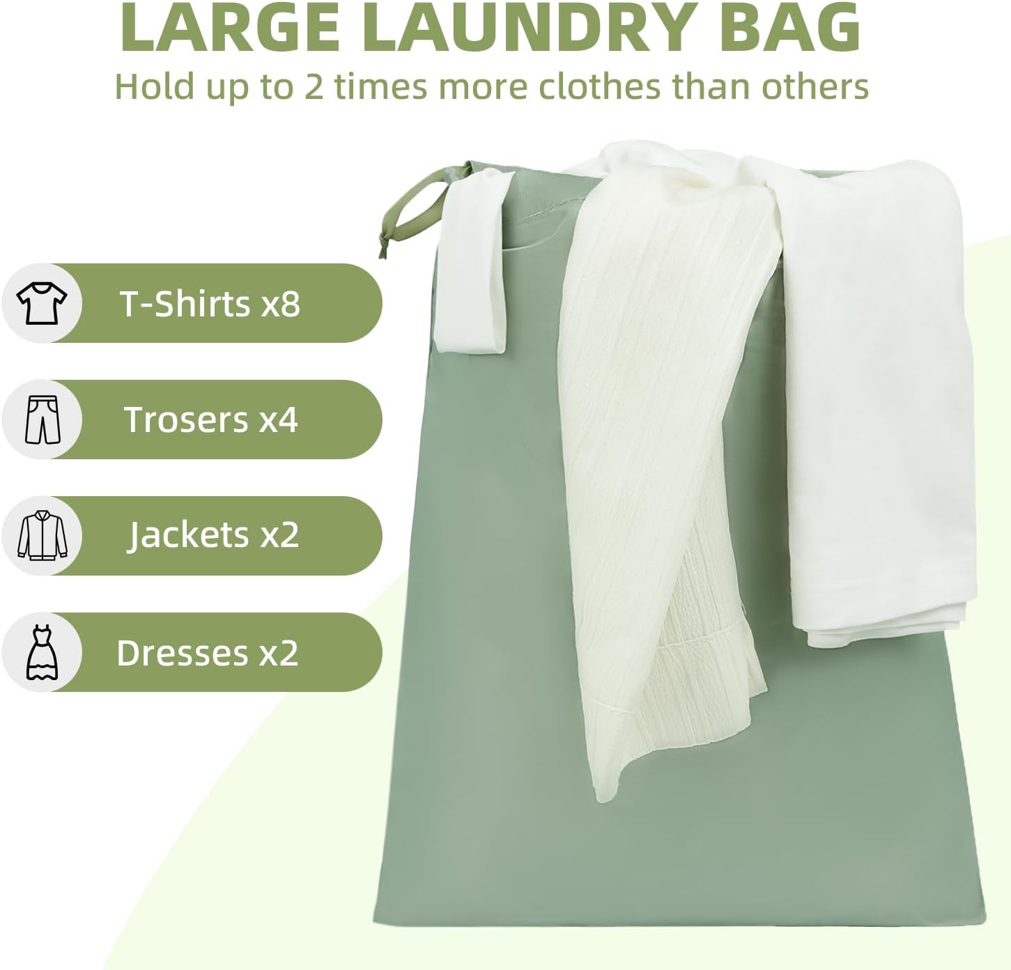 Thumbnail 4 de BAGAIL 8‑Piece Packing Cubes Set – Matcha Green