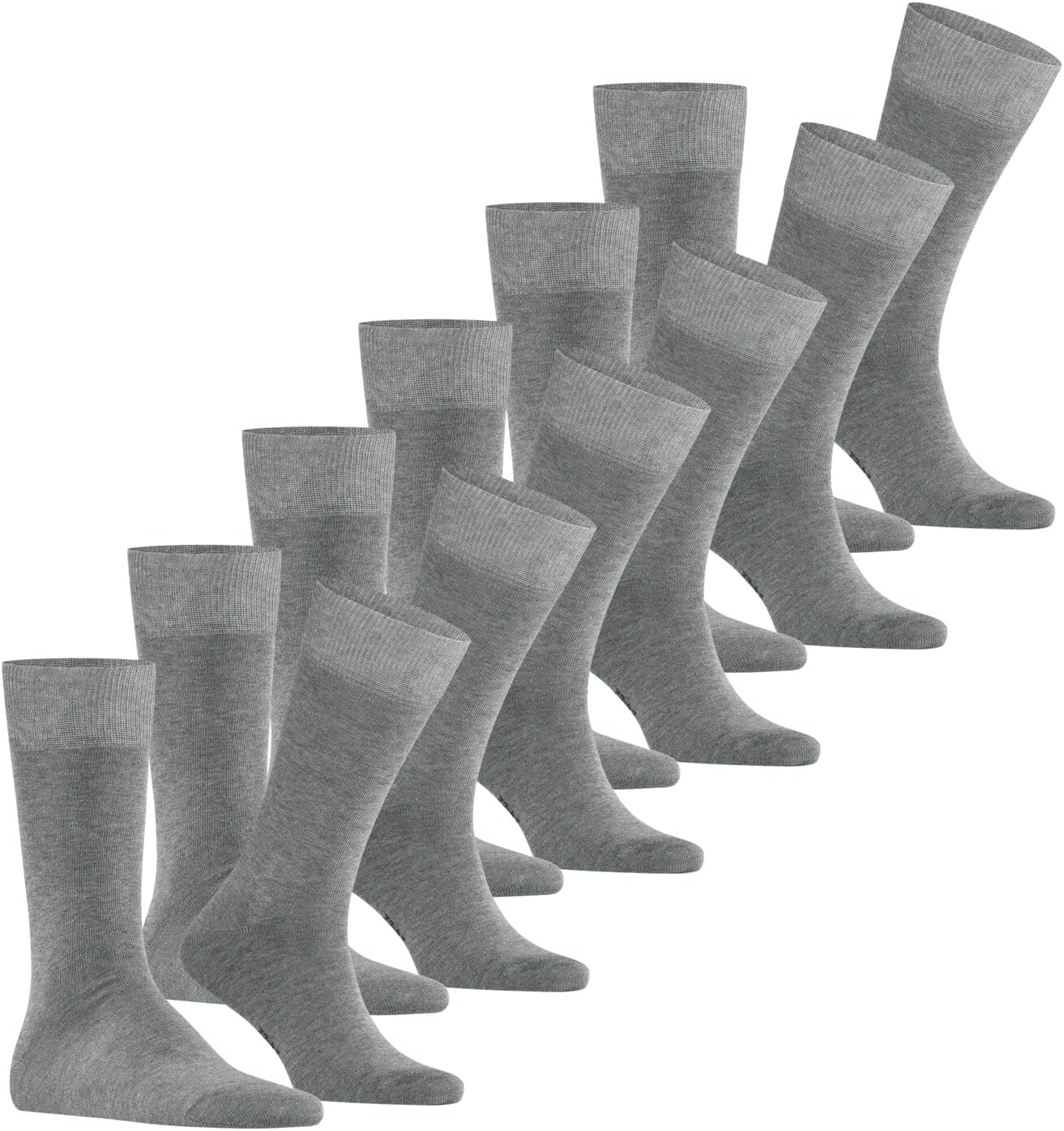 Detalle de FALKE Happy Herrensocken aus Baumwolle, 6 Paar, atmungsaktiv und verstärkt