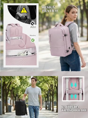 Detalle 2 de Hayayu Borse da Cabina 45x36x20 cm per Easyjet – Zaino da Viaggio 32 L