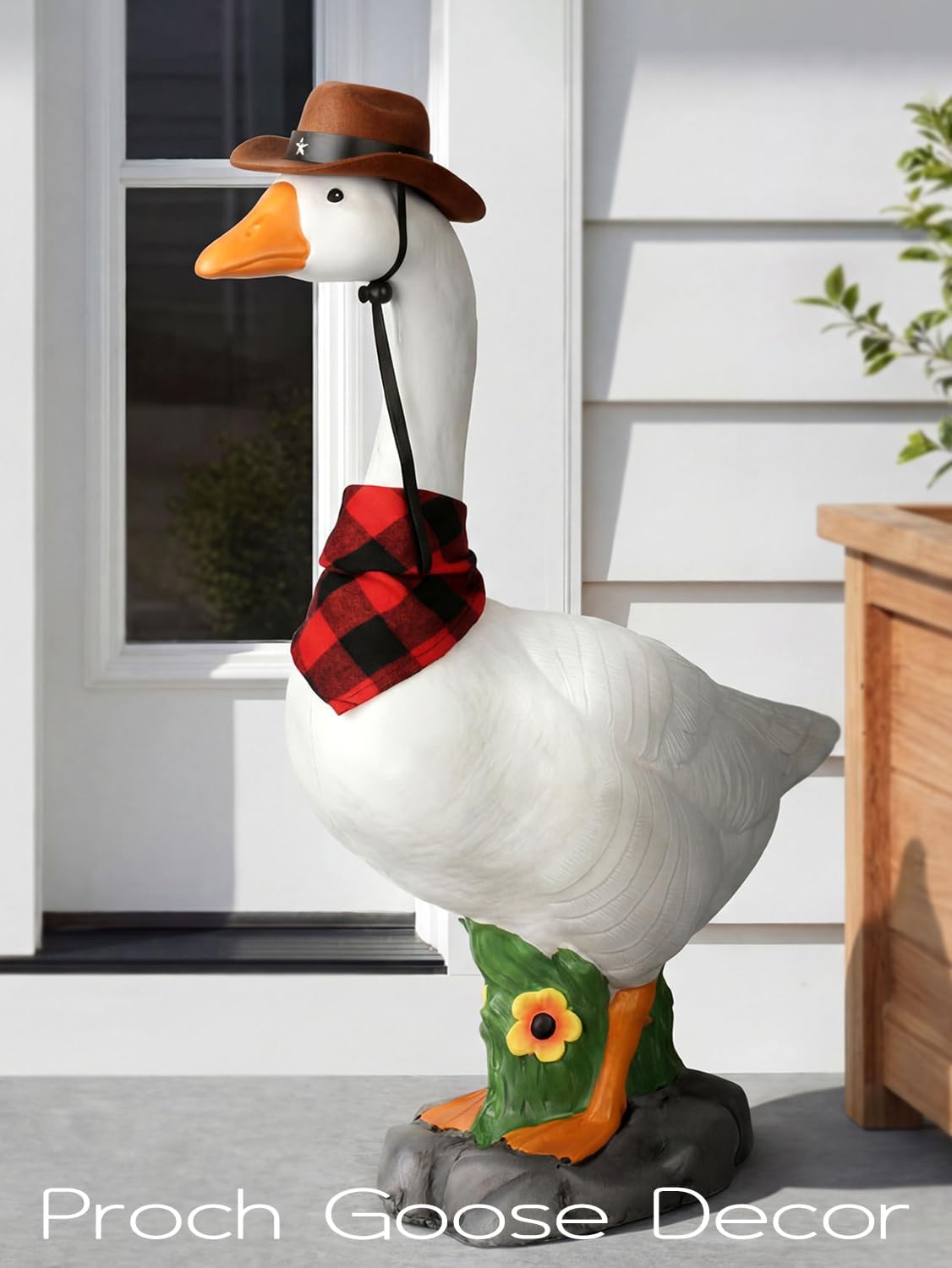 Thumbnail 1 de LarpGears LG-PGD- 01 23-Inch Porch Goose Statue with Adjustable Neck