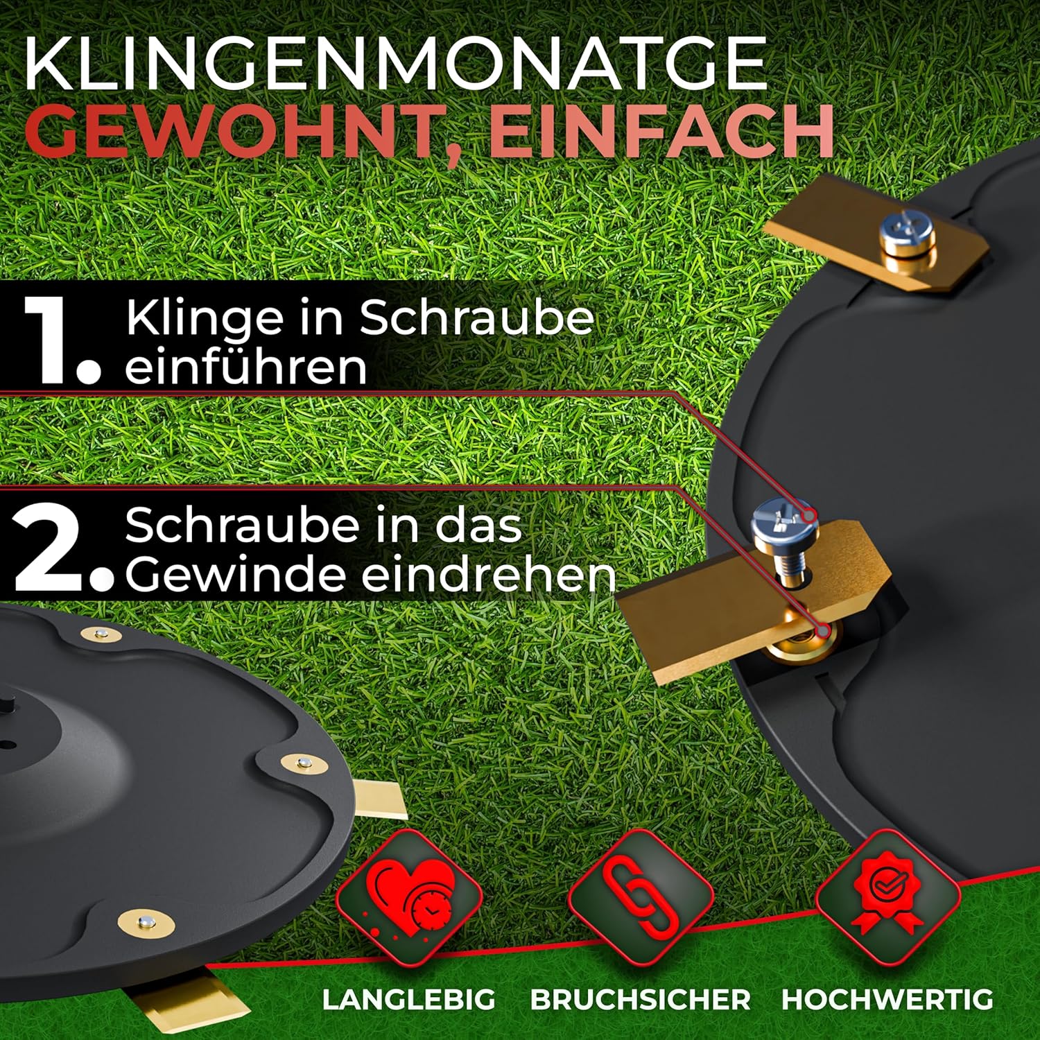 Thumbnail 3 de 6-fach Messerscheibe aus glasfaserverstärktem Kunststoff für Segway Navimow H-Serie (H500E, H800E, H1500E, H3000E-VF)