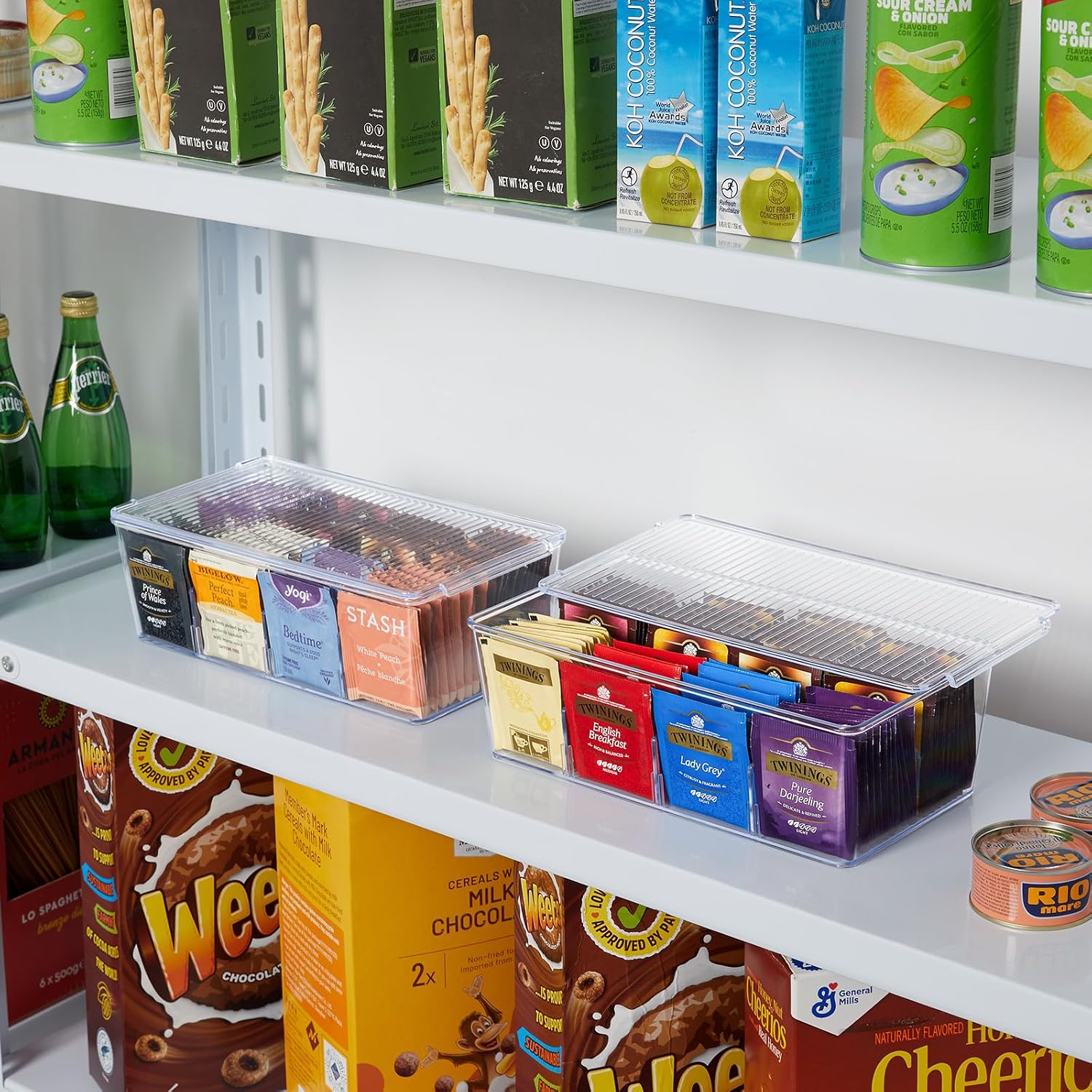 Detalle 2 de Lifewit 22027 thee-organizer met 8 vakken, transparant en stapelbaar