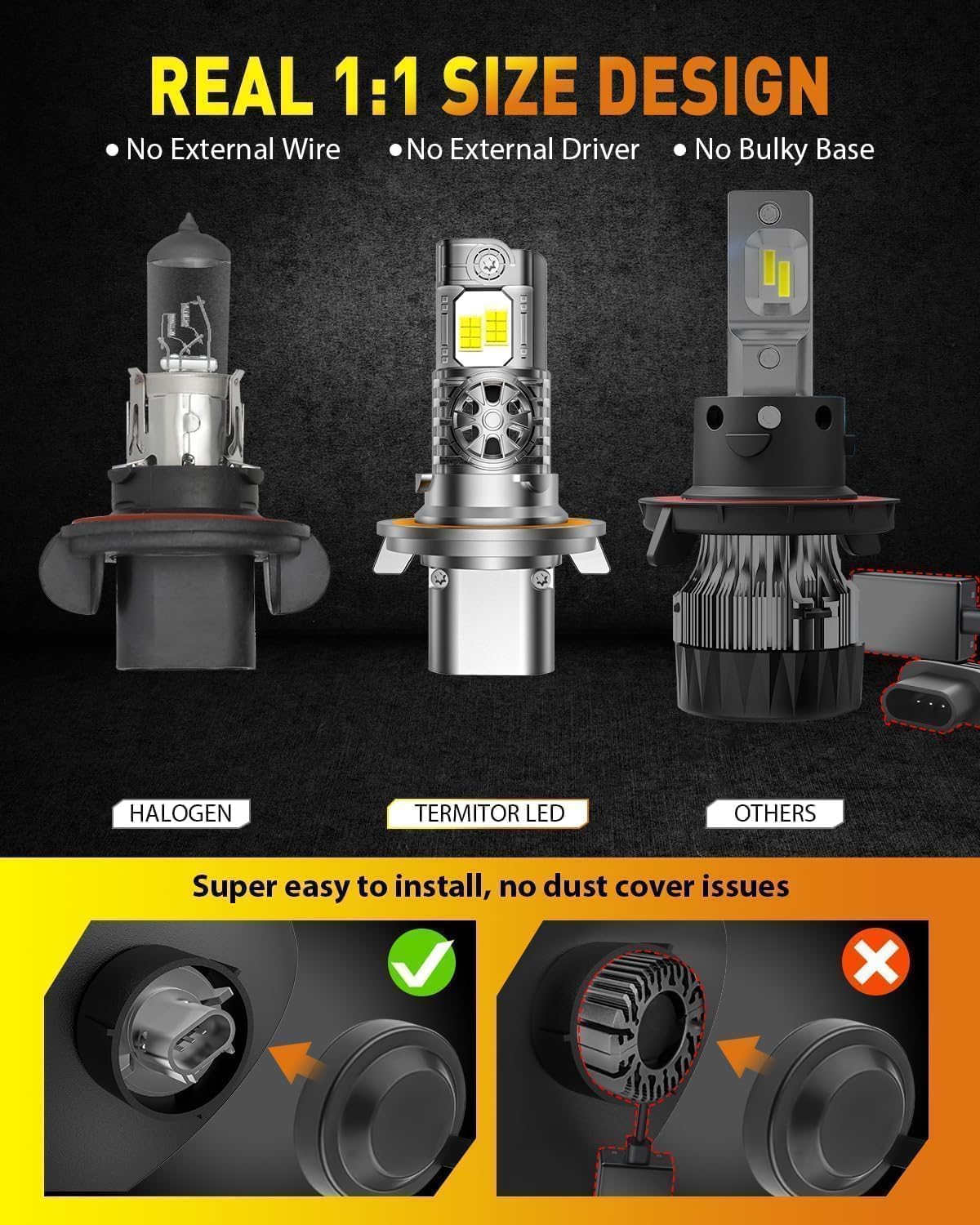 Detalle de Termitor 2026 90,000LM H13 6500K Bulbs