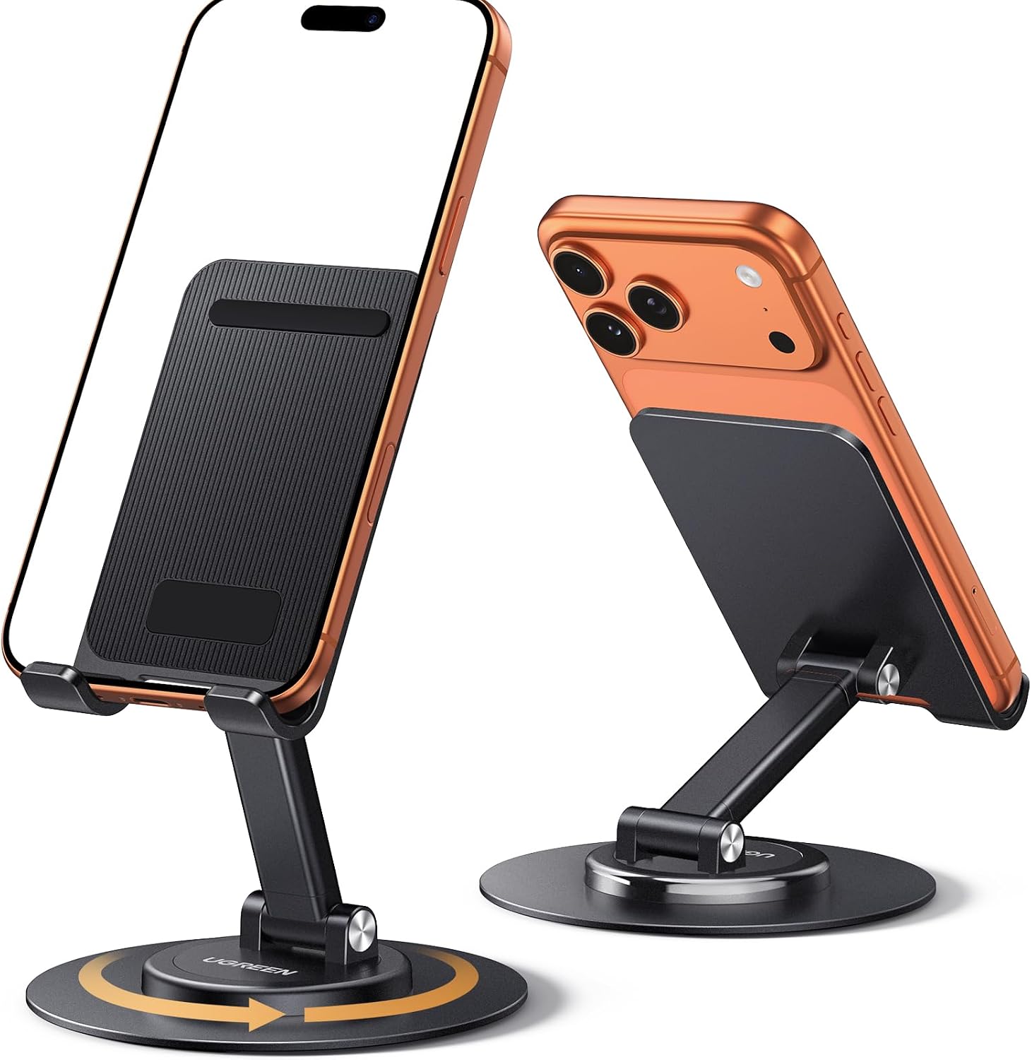 Detalle de UGREEN Support Téléphone Bureau Haut Réglable – rotating 360° et à hauteur ajustable