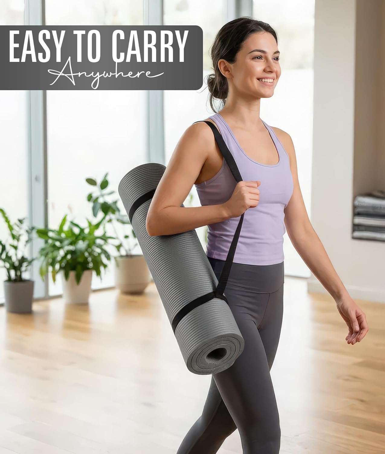 Thumbnail 6 de ROMIX Yoga Mat Thick 10mm: Non-Slip 180x60cm Foam Exercise Mat