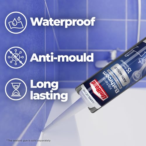 Detalle 2 de UniBond Kitchen and Bathroom Mould-Resistant Transparent Sealant, 280 ml