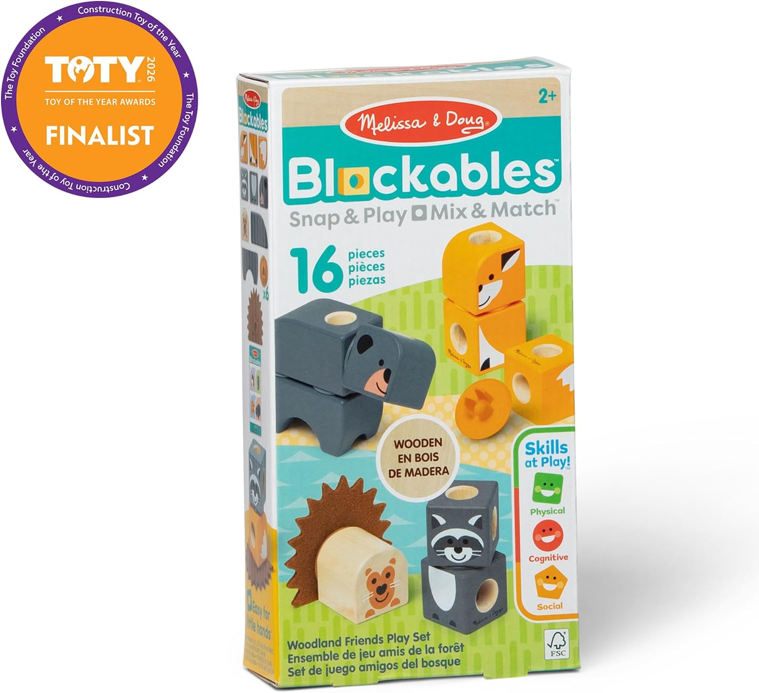 Detalle de Melissa & Doug Blockables Wooden Blocks 2–7