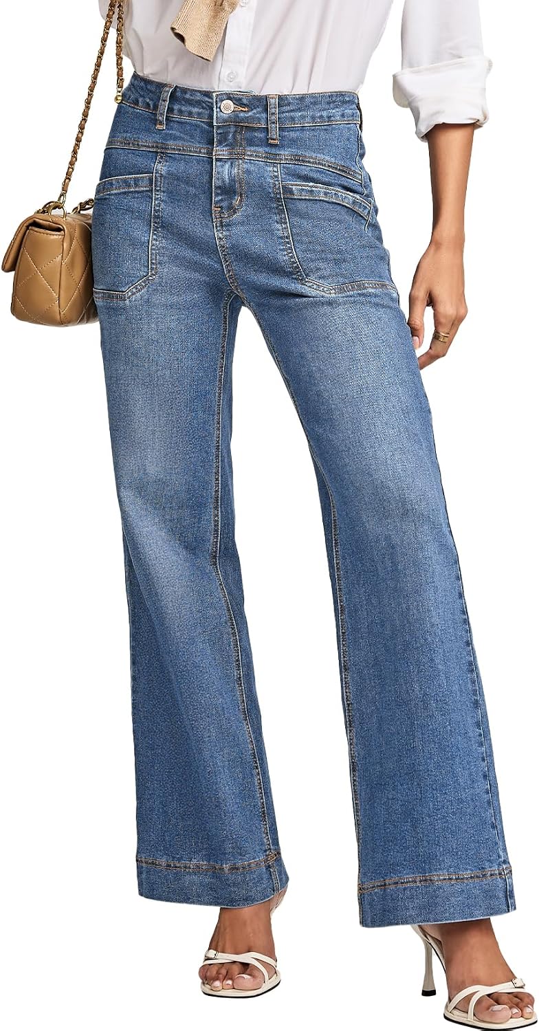 Thumbnail 6 de EVALESS Womens Jeans Wide Leg High-Waisted 2025