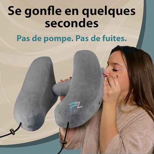 Thumbnail 7 de FLOWZOOM AIR coussin de voyage gonflable à capuche, taille L, forme en H