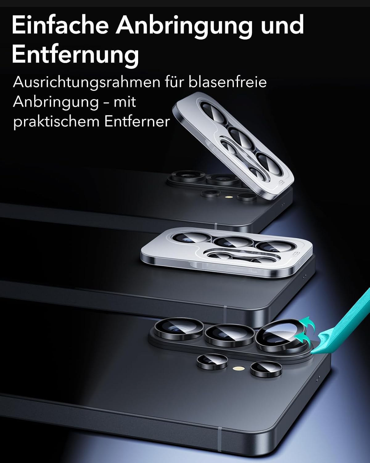 Thumbnail 6 de ESR Kameraschutz aus Glas für Samsung Galaxy S26 Ultra – Individuelle Linsenfolien mit Aluminiumrahmen