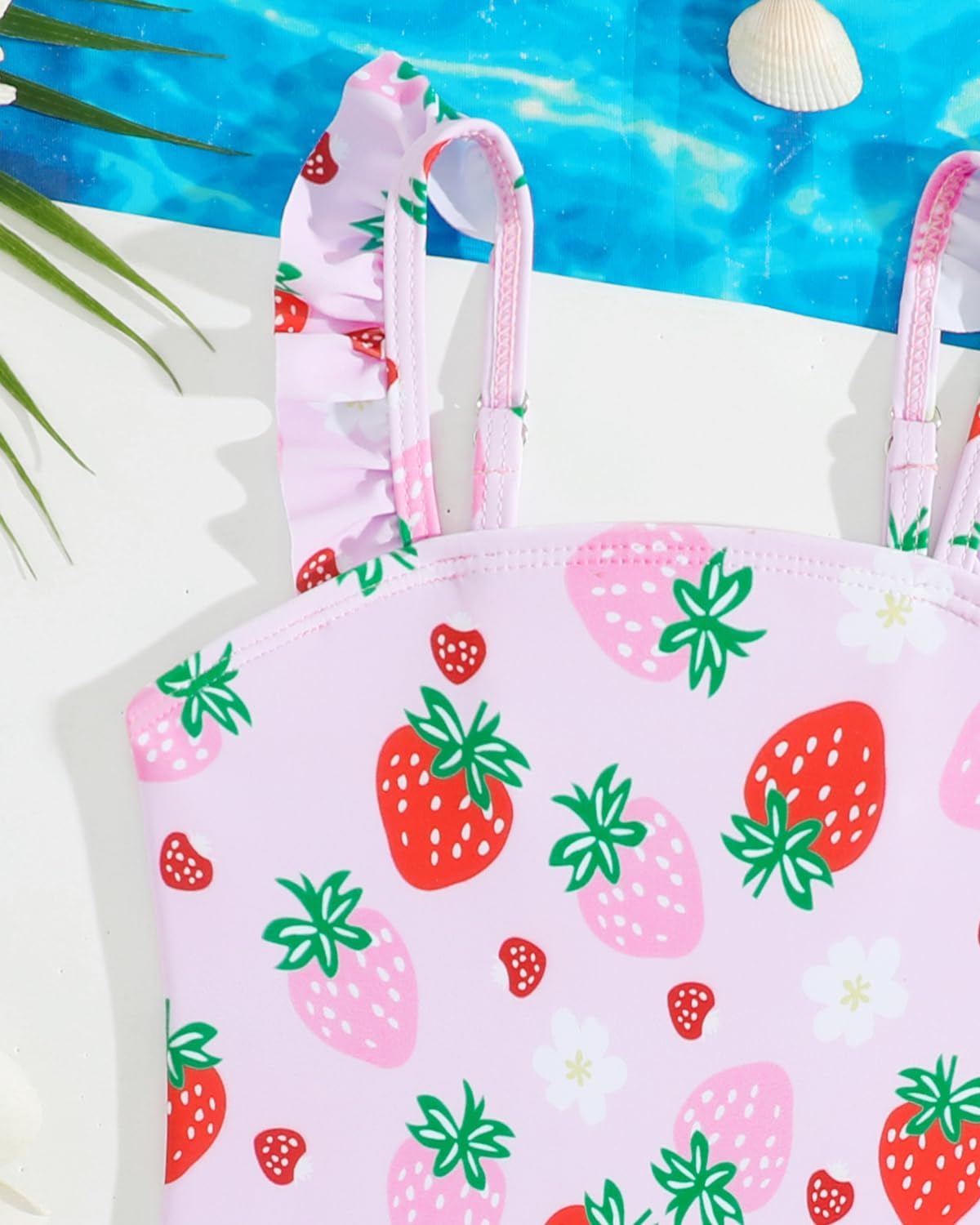 Thumbnail 3 de FishingDino Toddler Girls Swimming Costume 1-6T: Cute One-Piece with Adjustable Straps