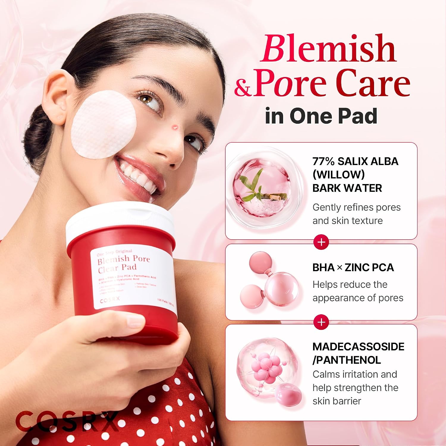 Thumbnail 2 de COSRX One Step Original Blemish Pore Clear Pad – 100 Dual-Sided Exfoliating Pads
