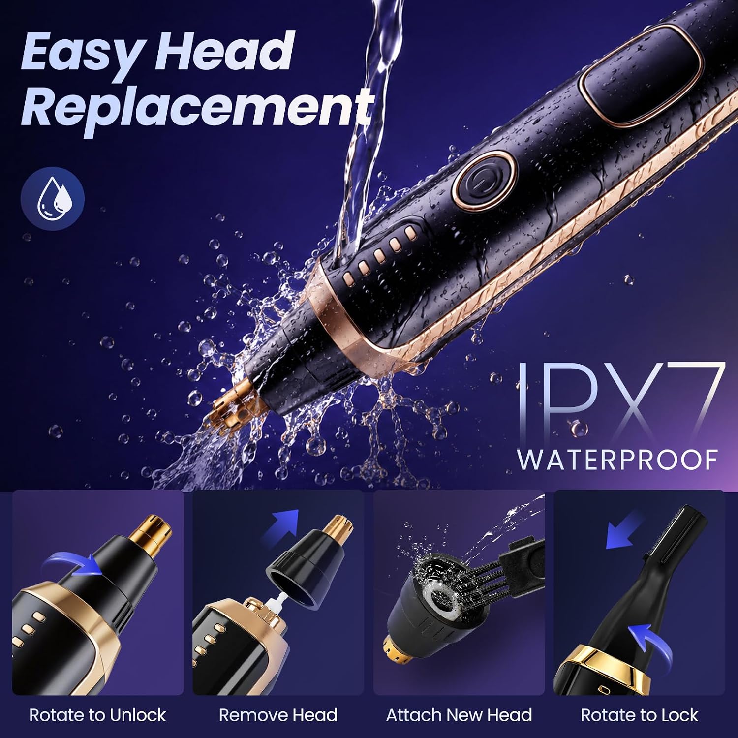 Detalle de Yunmiss Facial Hair Trimmer, 2-in-1